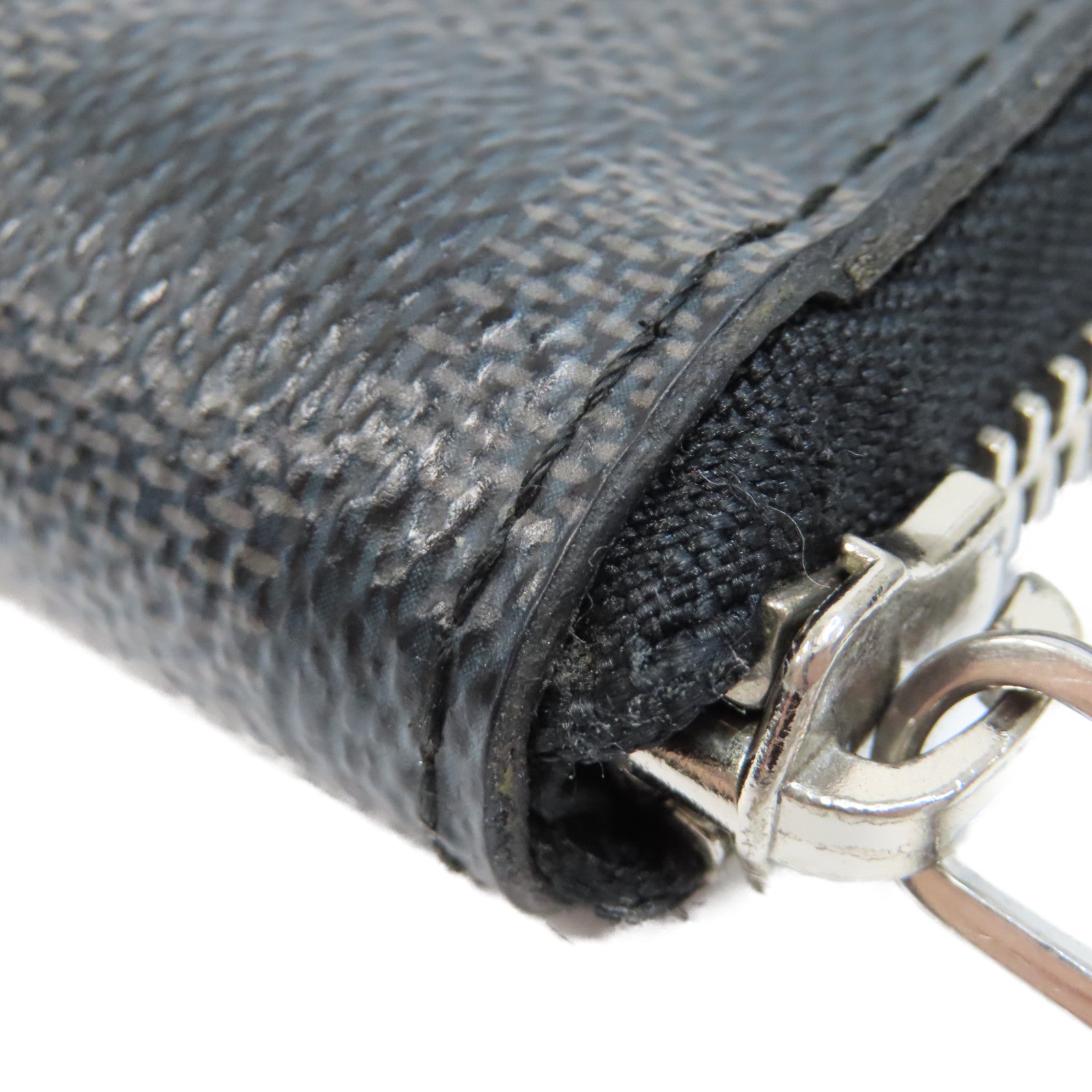 LOUIS VUITTON 【激減優惠】Damier Graphite Zippy Vertical Long Wallet銀扣拉鍊長錢包黑色