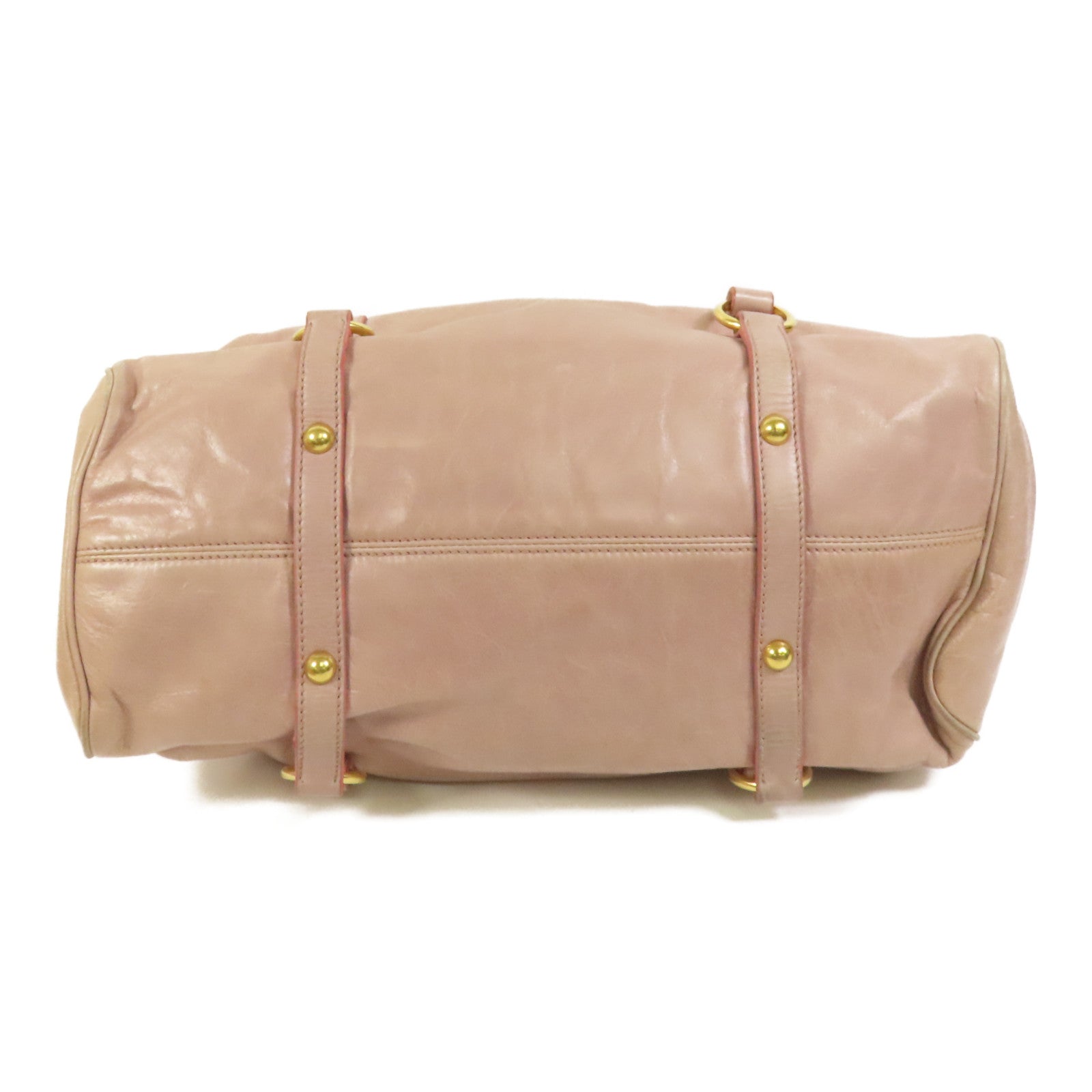 Miu Miu 牛皮皮革2way Shoulder Bag金扣手挽肩背兩用袋