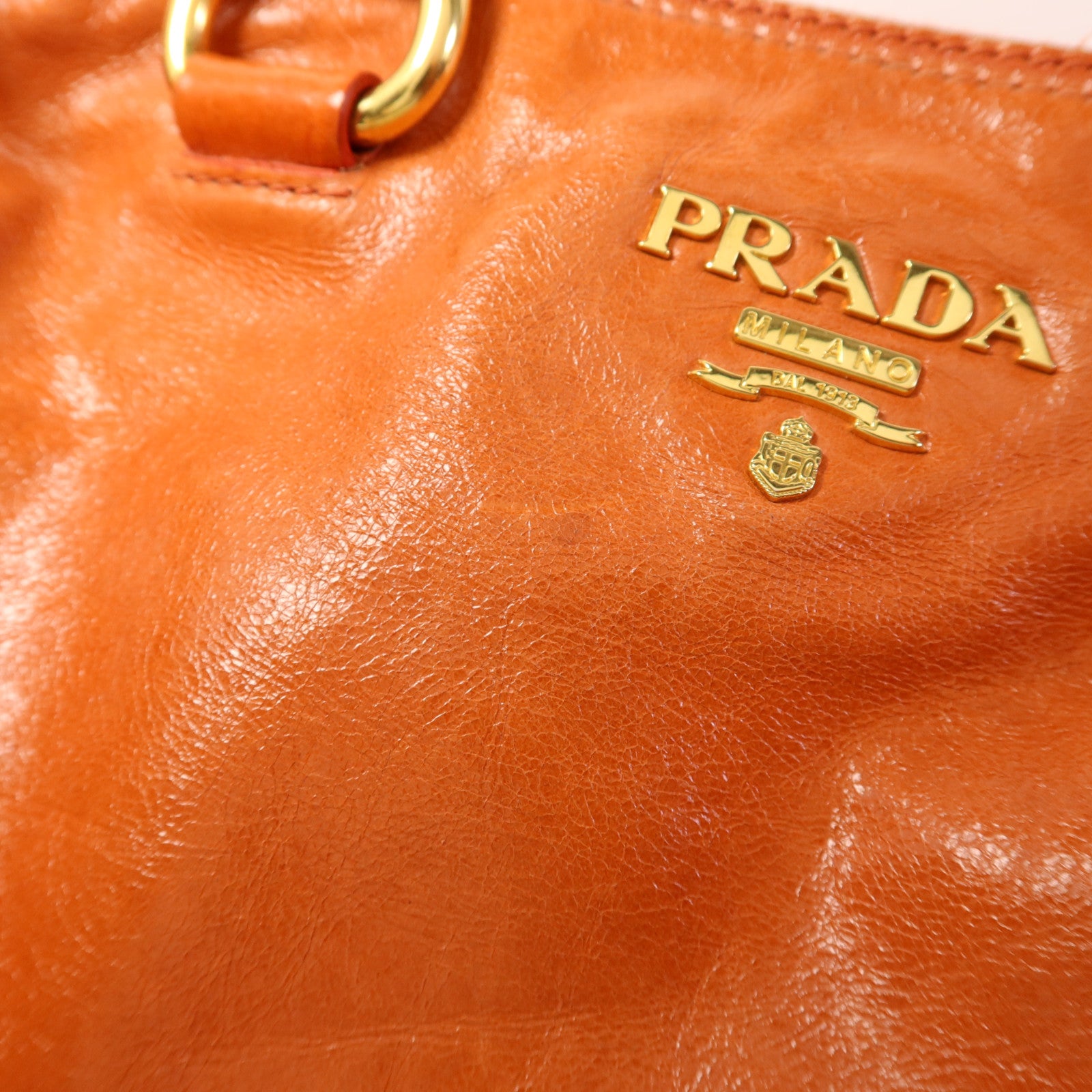 PRADA 牛皮皮革2 Way Shoulder Bag金扣手挽肩背兩用袋