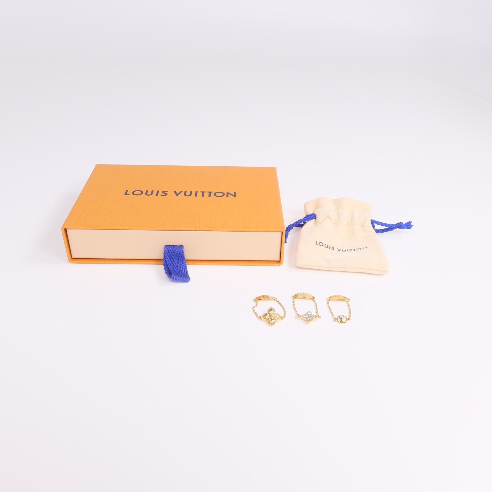 LOUIS VUITTON 金屬Burg Blooming Strass Ring Set戒指US#6.75/7.25/10