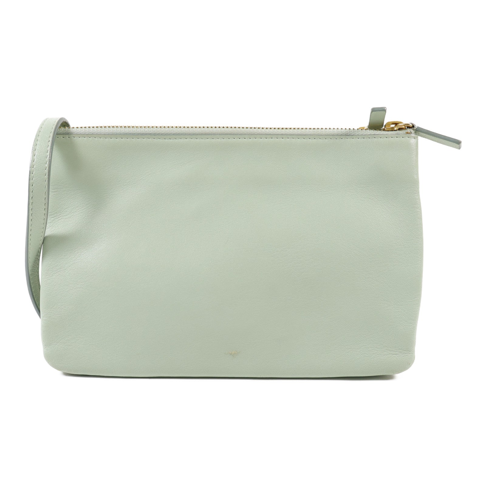 CELINE 【激減優惠】羊皮皮革Trio Small金扣肩背袋