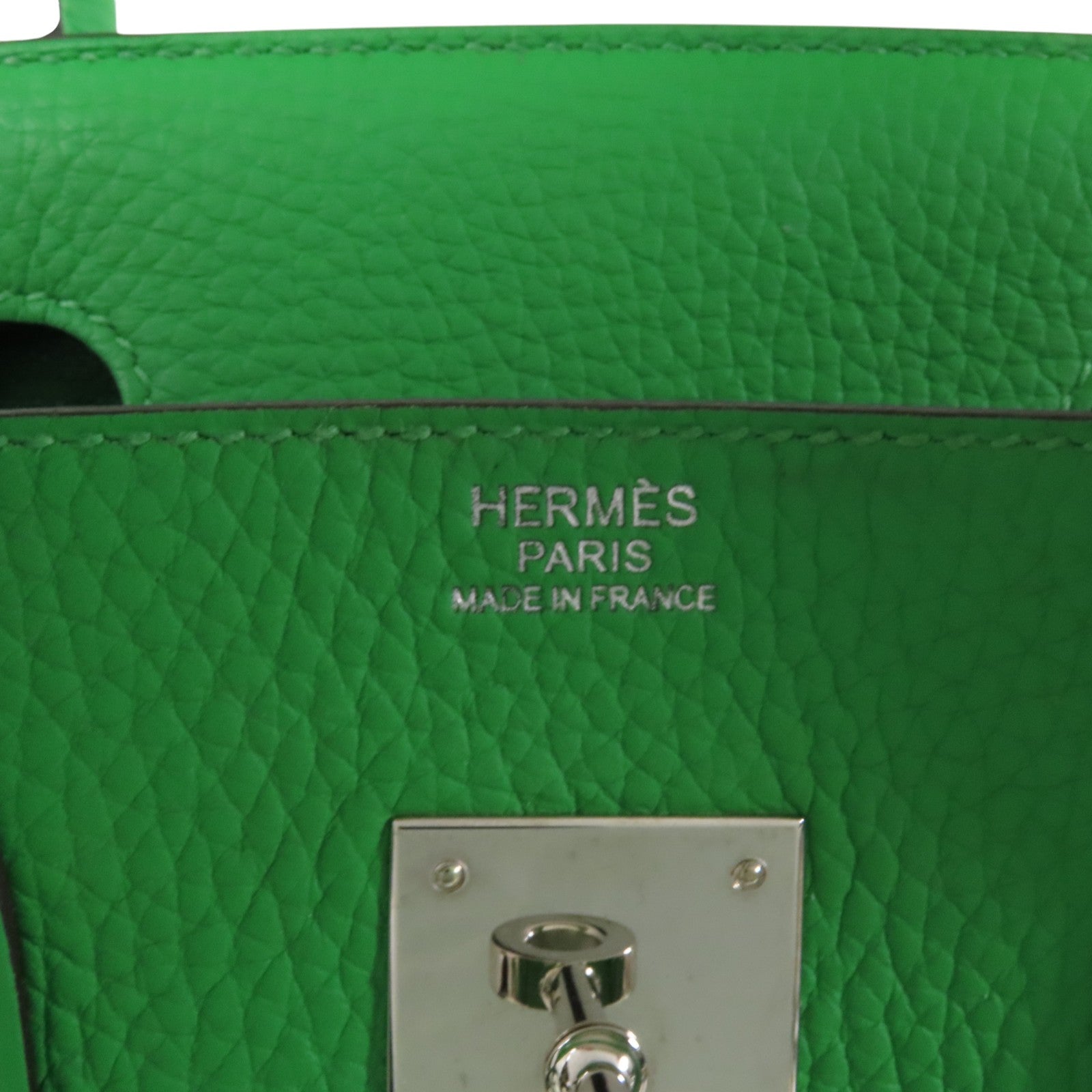 HERMES Clemence皮革Birkin 30銀扣手挽袋
