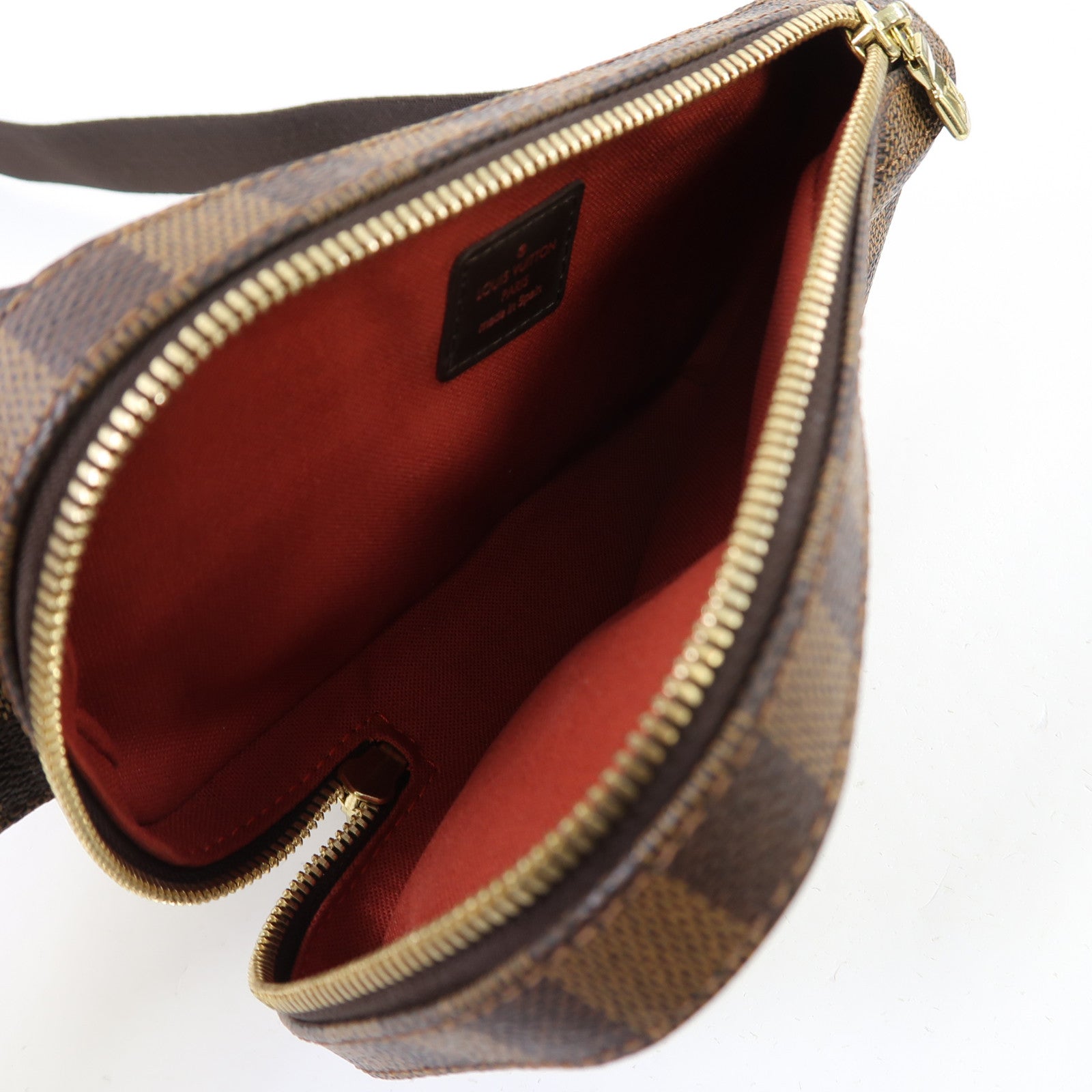 LOUIS VUITTON Damier Ebene Geronimos金扣腰包啡色