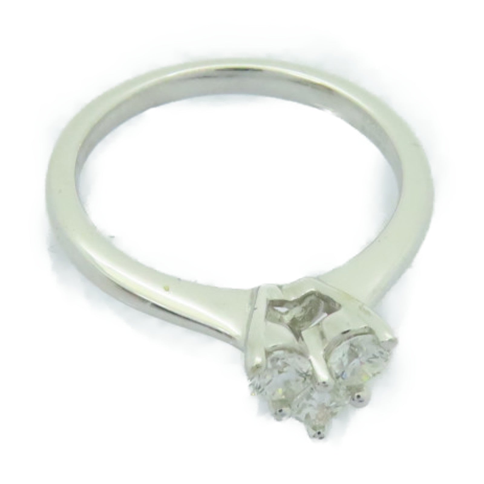 JEWELRY 【激減優惠】18K白金Diamond Ring 0.22ct/0.11ct鑽石戒指US#6