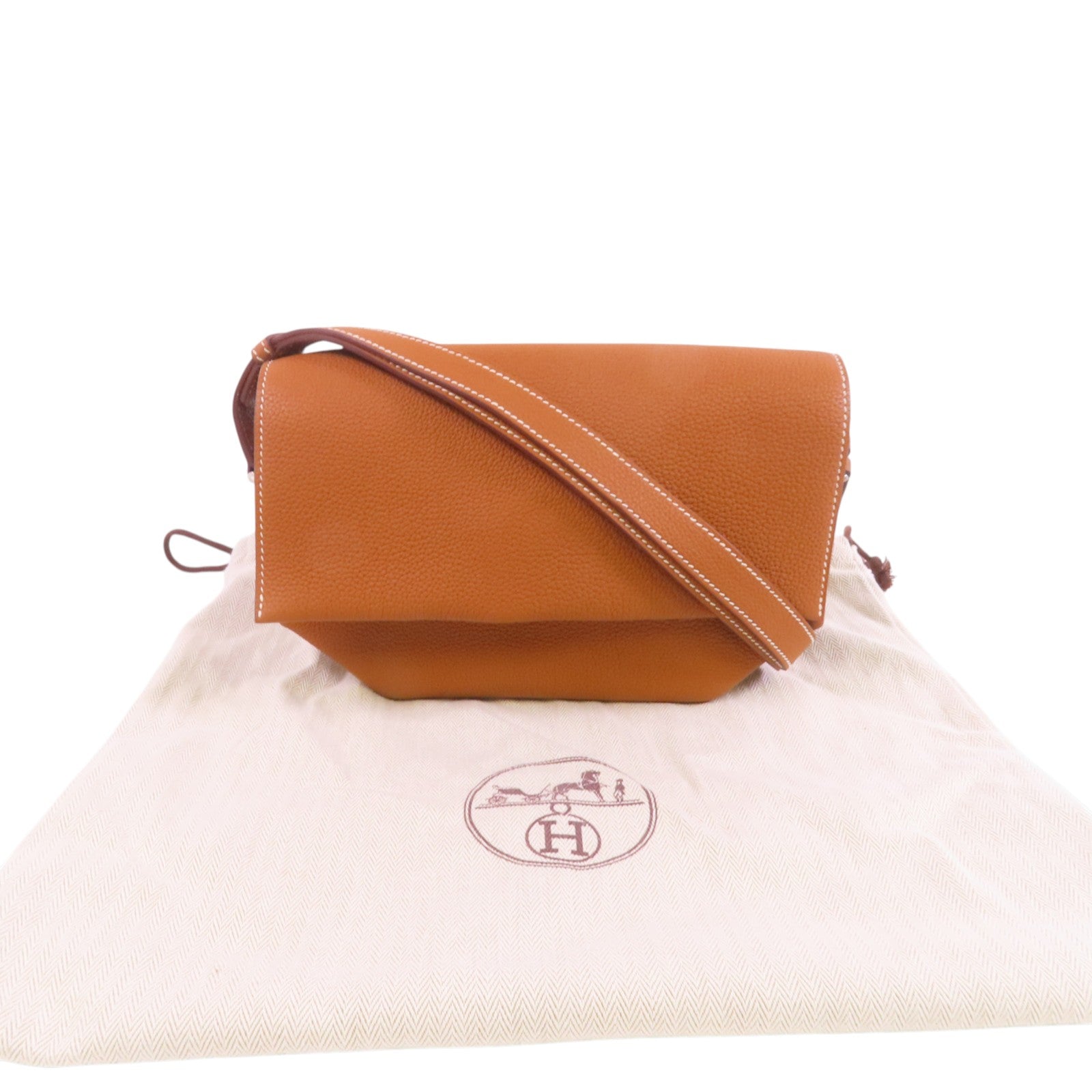 HERMES Novillo皮革Opli 24銀扣肩背袋