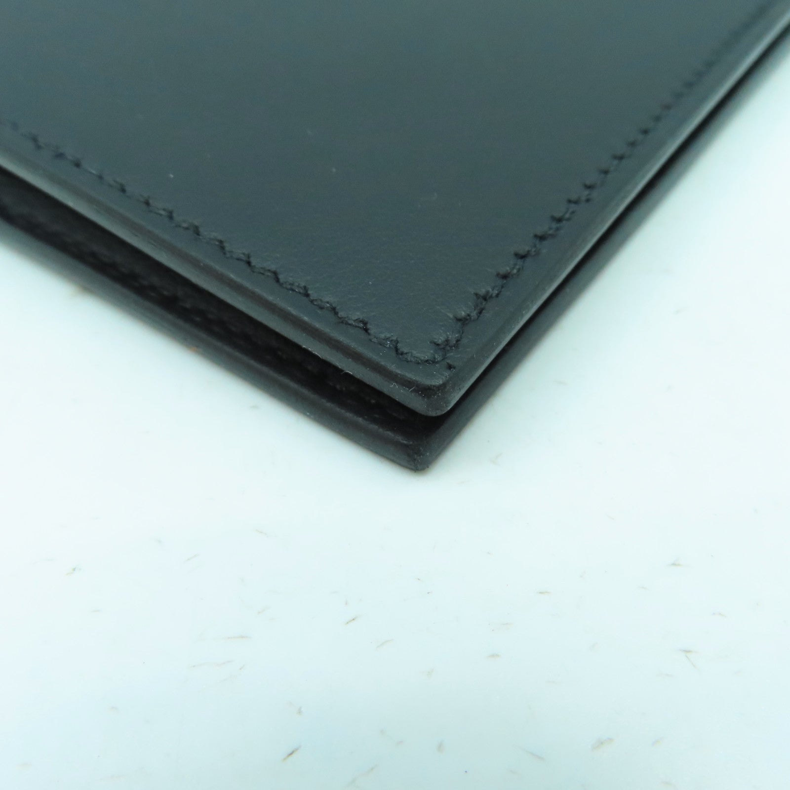 HERMES 【清倉大減價】Swift皮革Citizen Twill Compact錢包黑色