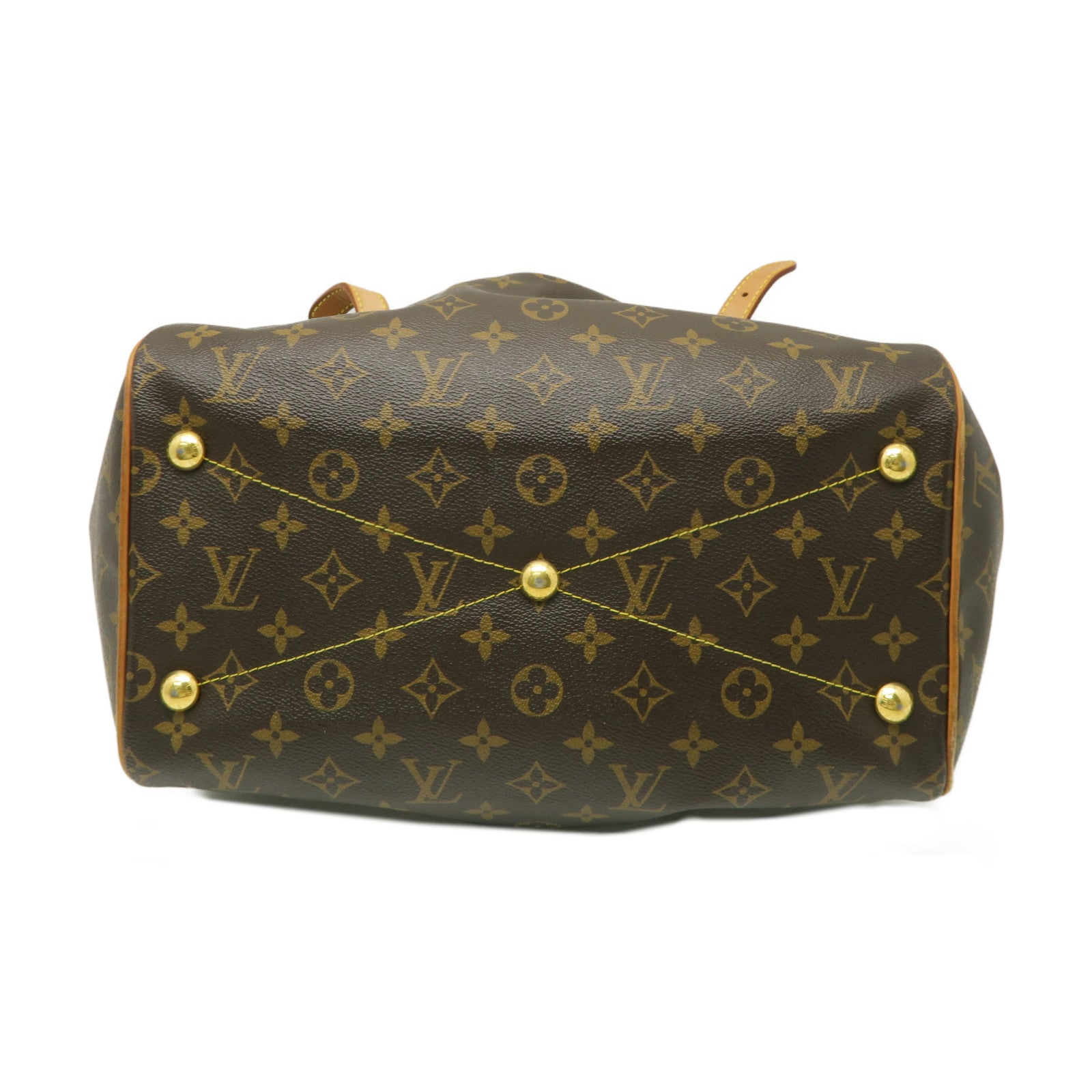 LOUIS VUITTON 【激減優惠】Monogram Tivoli GM金扣手挽袋啡色