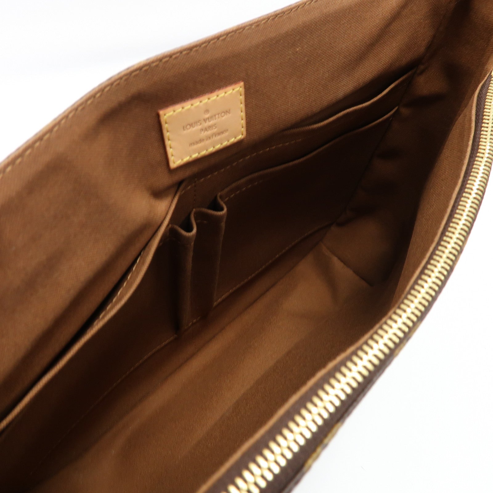 LOUIS VUITTON Monogram Valmy MM金扣肩背袋啡色