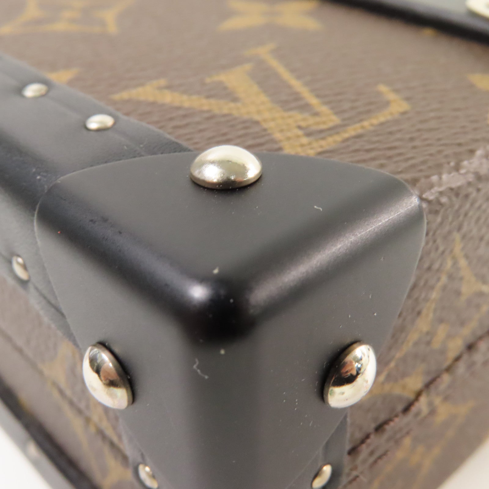 LOUIS VUITTON 【均一特價】Monogram Macassar Wallet Trunk Clutch Pouch銀扣手拿包啡色/黑色