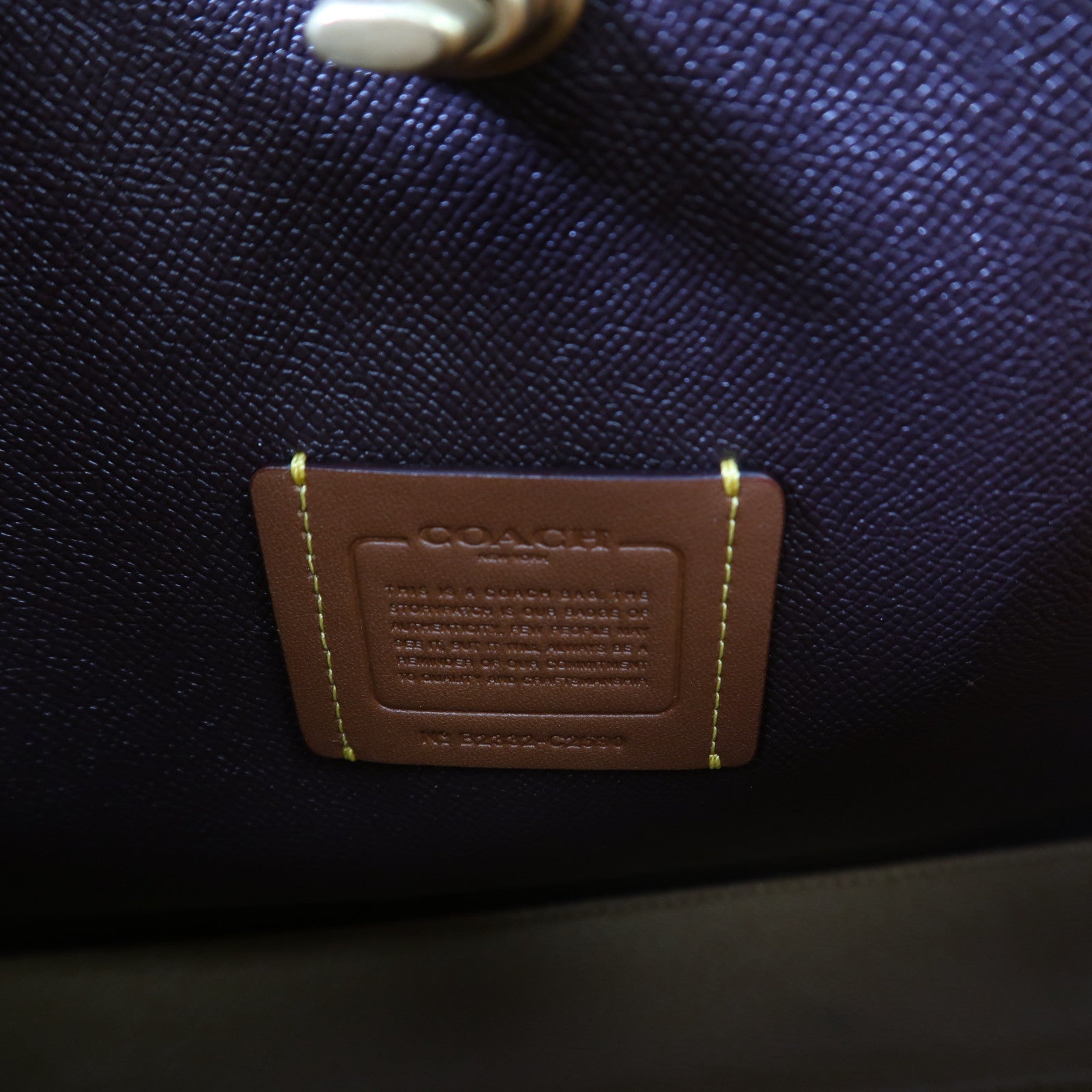 COACH 皮革Willow Shoulder Bag金扣手挽肩背兩用袋米色/棕色