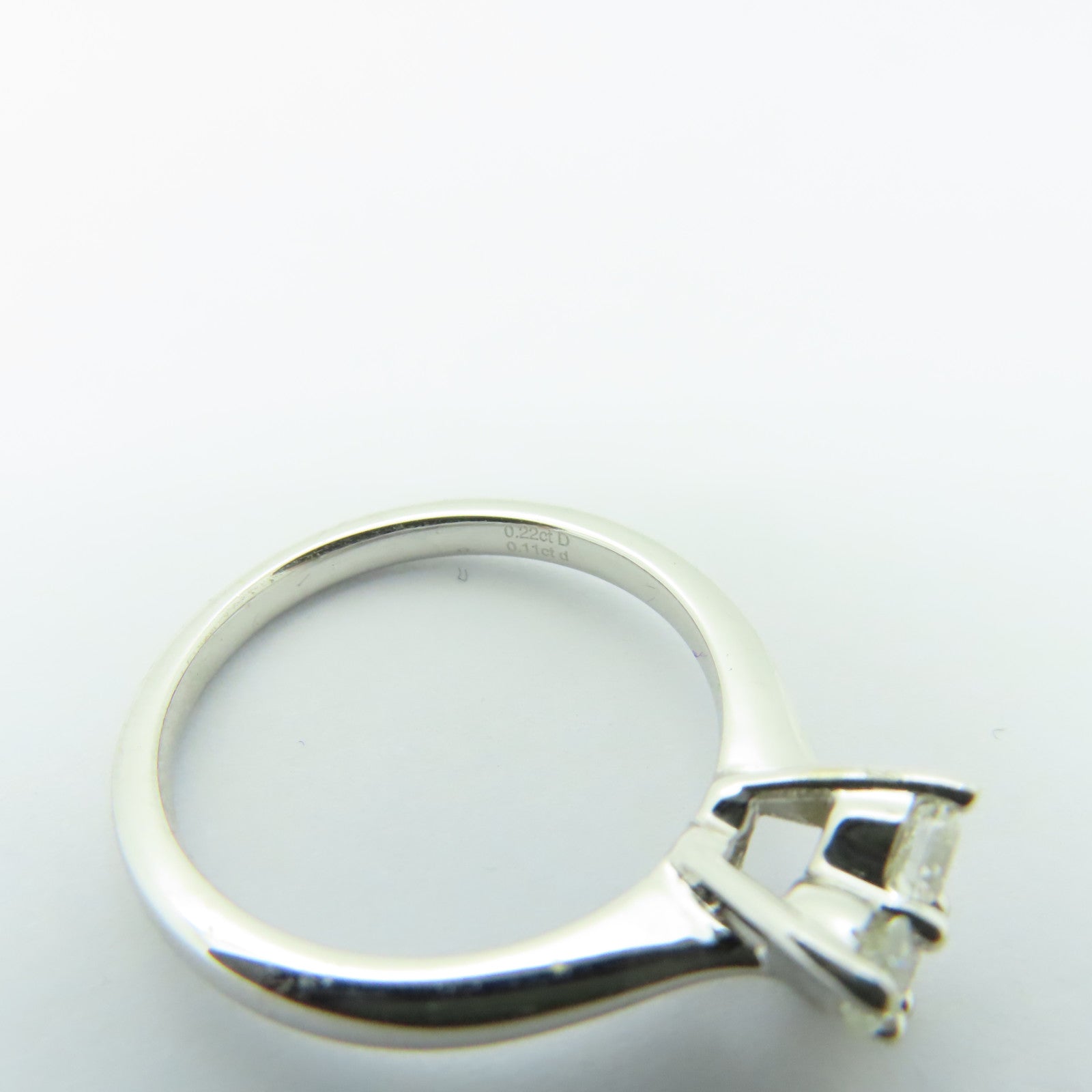 JEWELRY 【激減優惠】18K白金Diamond Ring 0.22ct/0.11ct鑽石戒指US#6