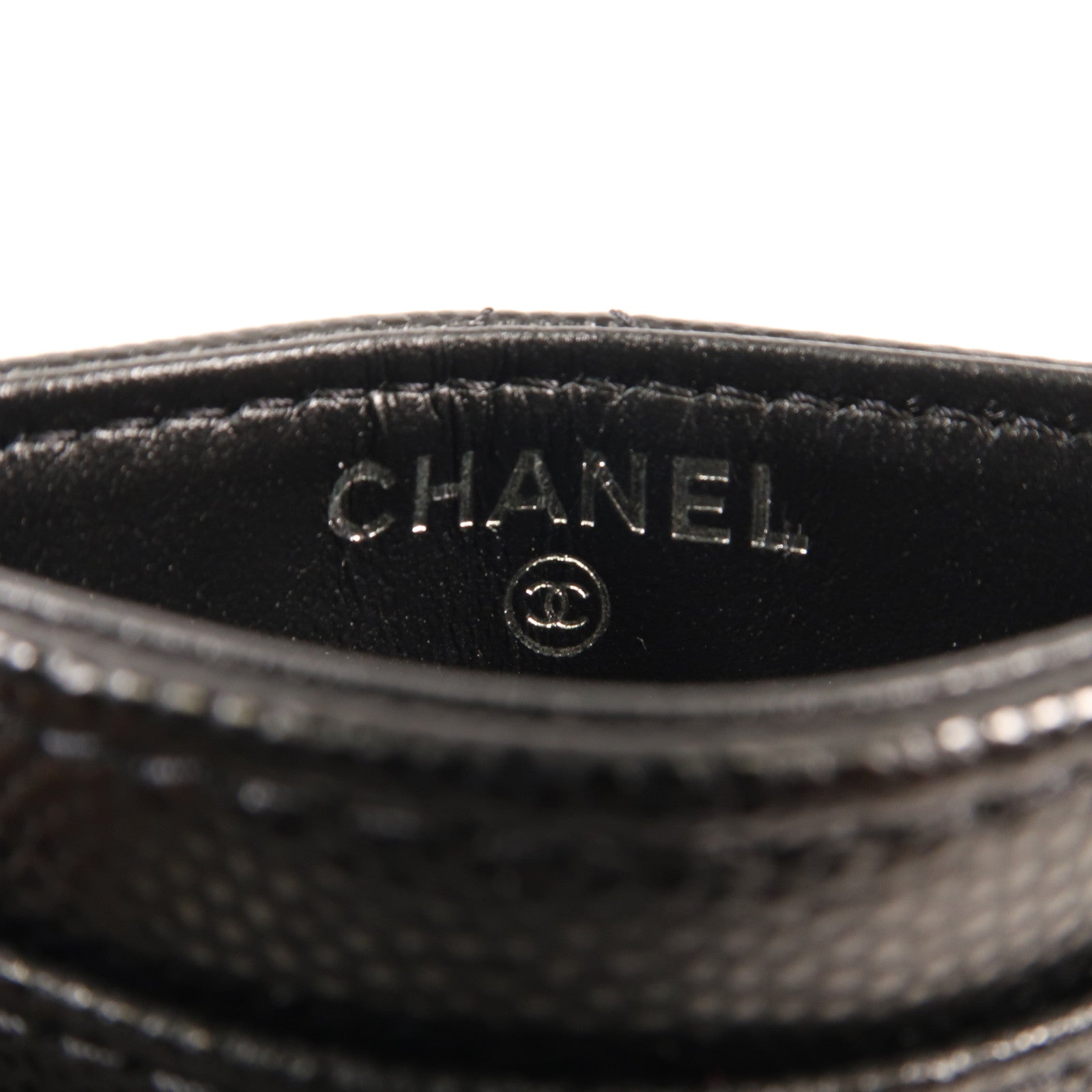 CHANEL 牛皮皮革Card Holder銀扣卡片套