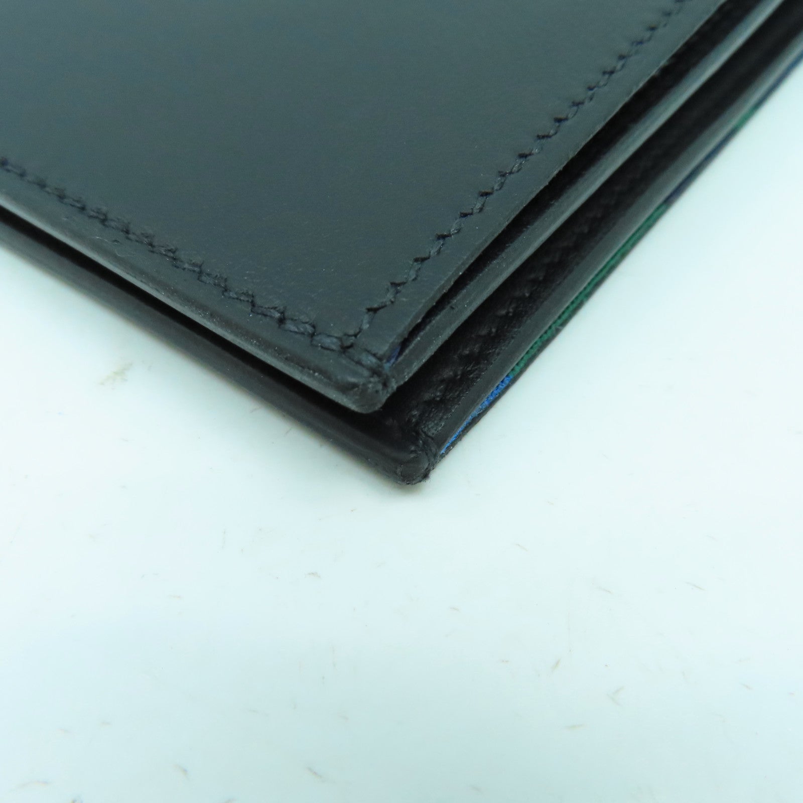 HERMES 【清倉大減價】Swift皮革Citizen Twill Compact錢包黑色