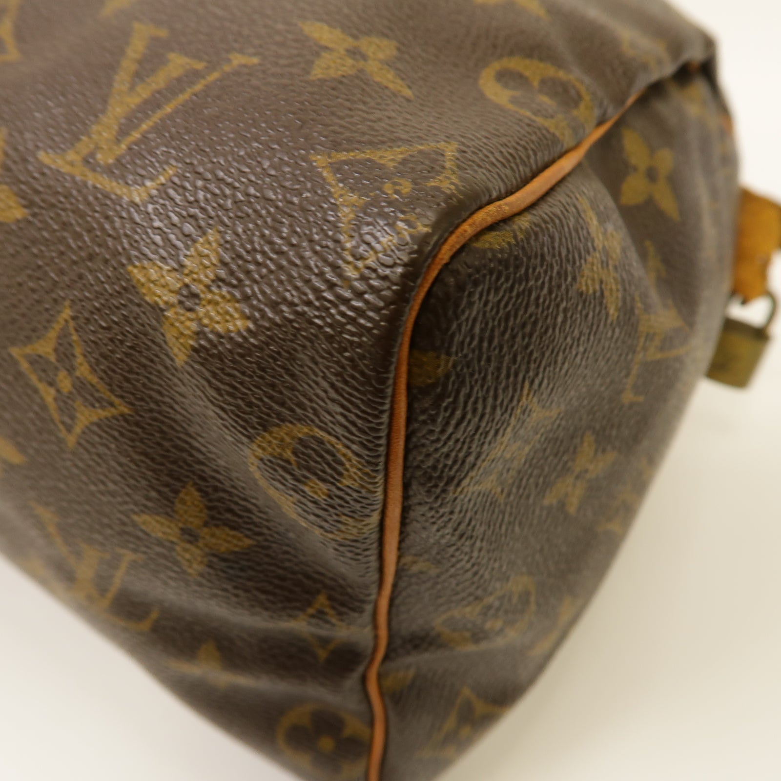 LOUIS VUITTON Monogram Speedy 25 Hand Bag金扣手挽袋啡色