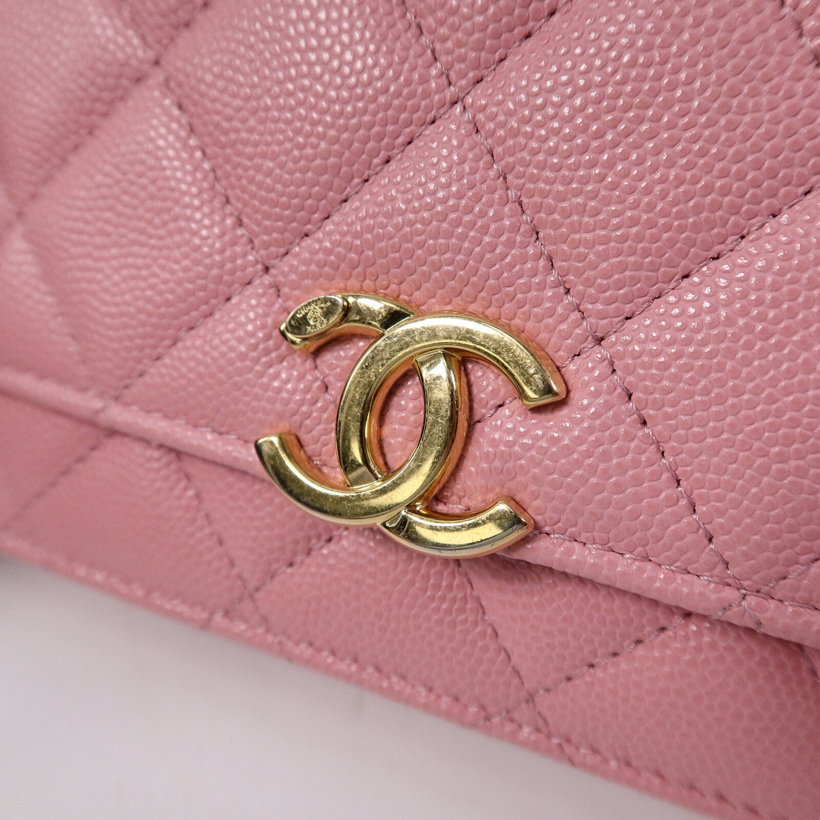 CHANEL 牛皮皮革WOC Wallet On Chain鏈帶手挽肩背兩用袋