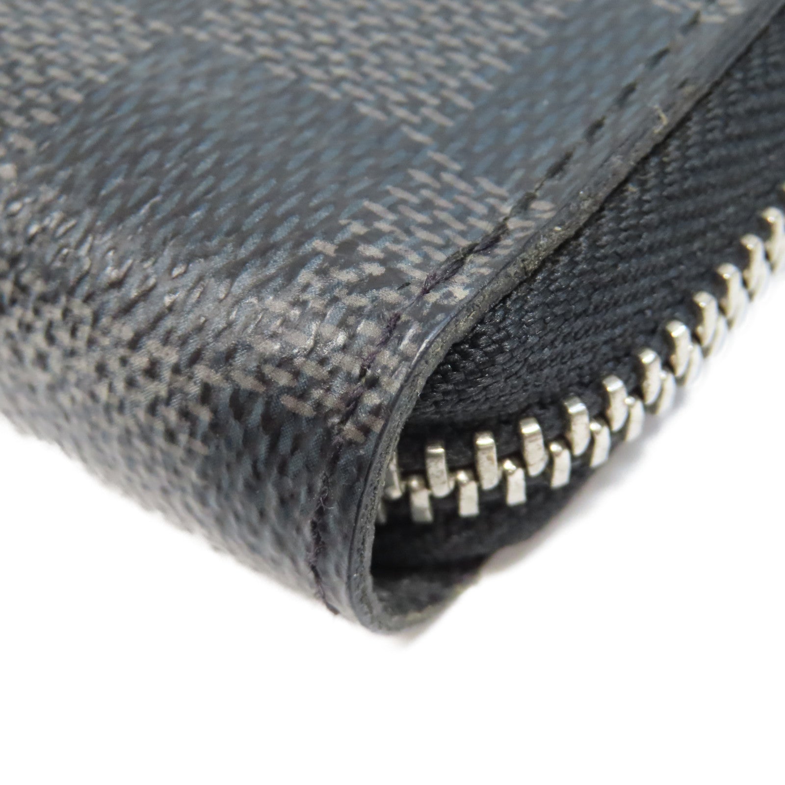 LOUIS VUITTON 【激減優惠】Damier Graphite Zippy Vertical Long Wallet銀扣拉鍊長錢包黑色