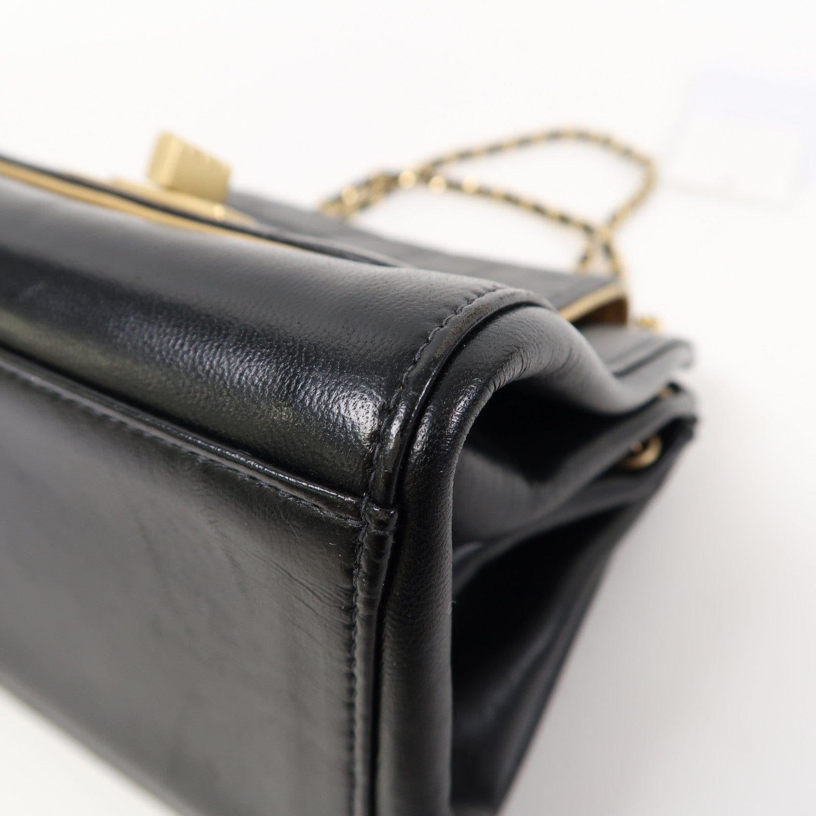 CHANEL 【激減優惠】羊皮皮革Vanity Chain Bag金扣手挽肩背兩用袋黑色