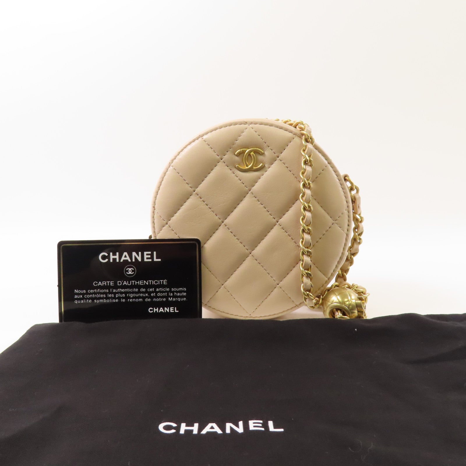 CHANEL 羊皮皮革Chain Bag金扣肩背袋
