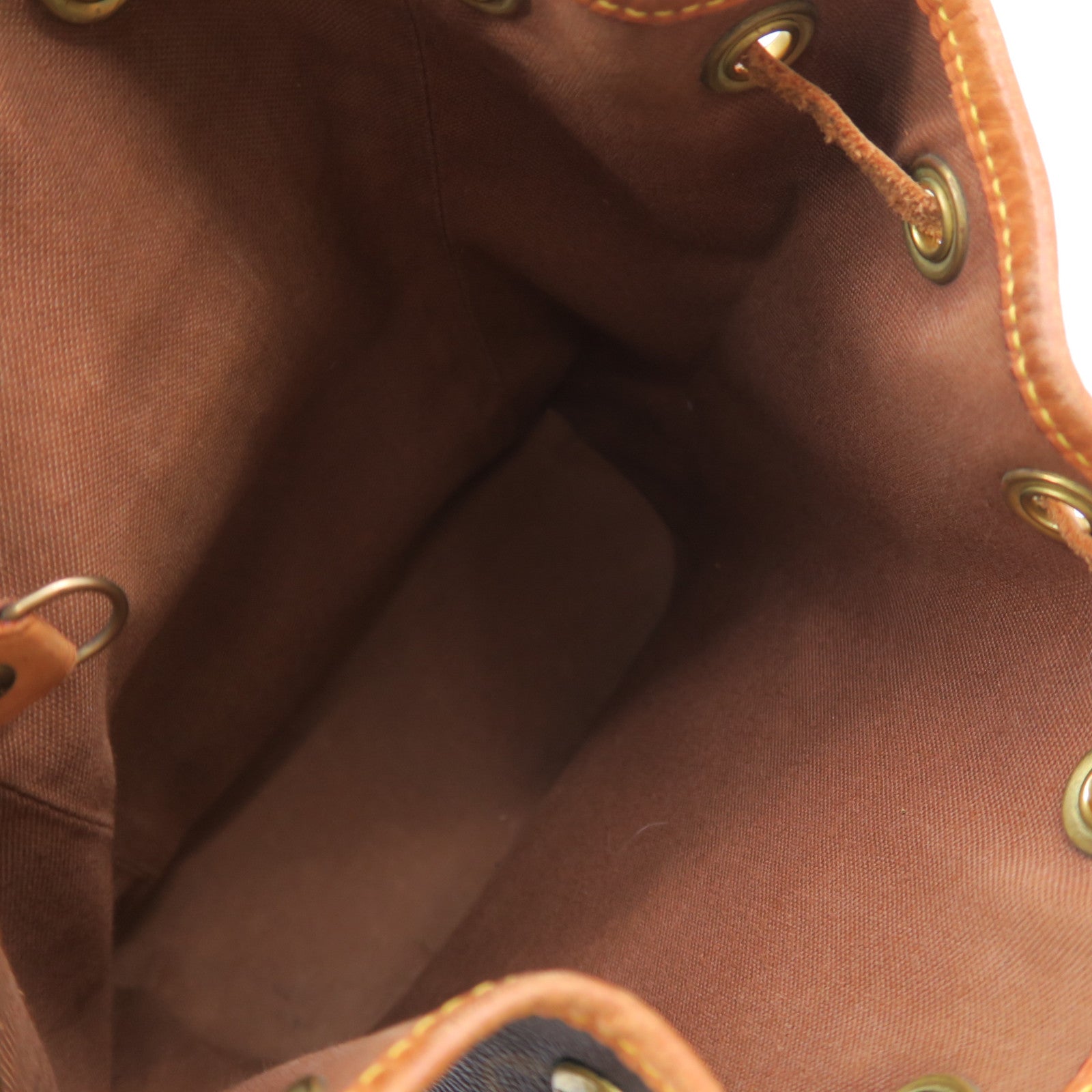 LOUIS VUITTON 【清倉大減價】Monogram Mini Montsouris金扣背包啡色