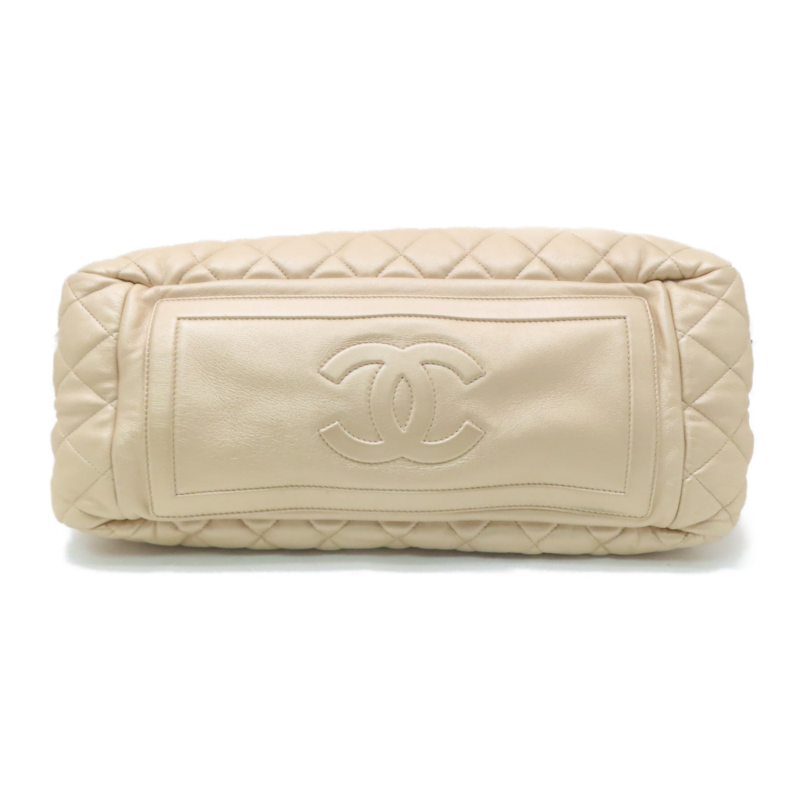 CHANEL 【激減優惠】菱格羊皮皮革Handbag金扣手挽袋金色
