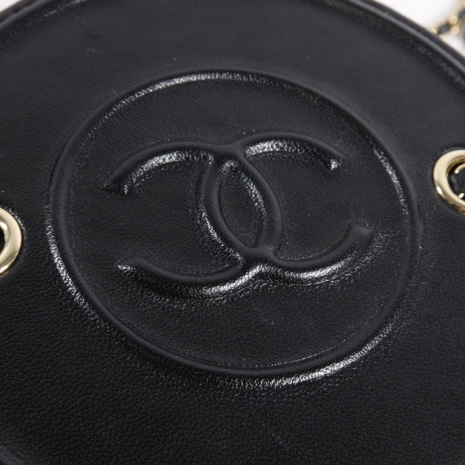 CHANEL 牛皮皮革Mini Vanity Case鏈帶肩背袋