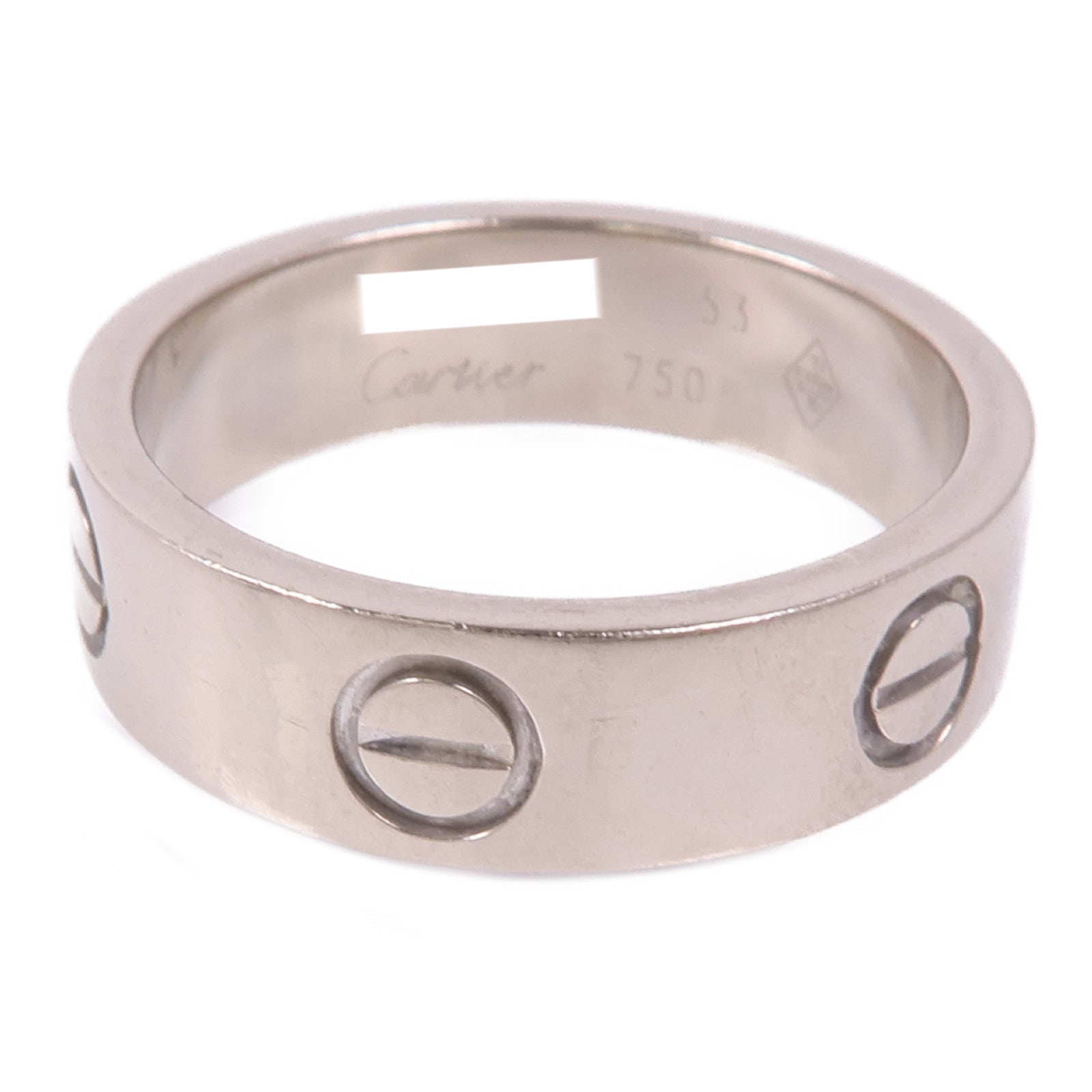 CARTIER 18K白金Love Ring戒指Cartier#53/US#6.25
