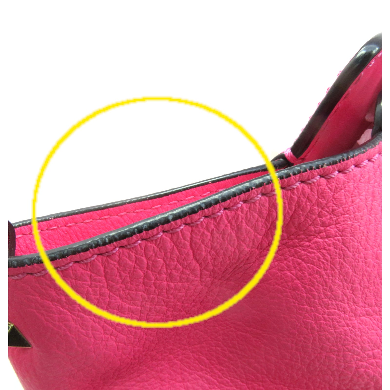 Valentino Sheepskin Leather Rock Studs 2Way Shoulder Bag Handle Shoulder Bag Pink