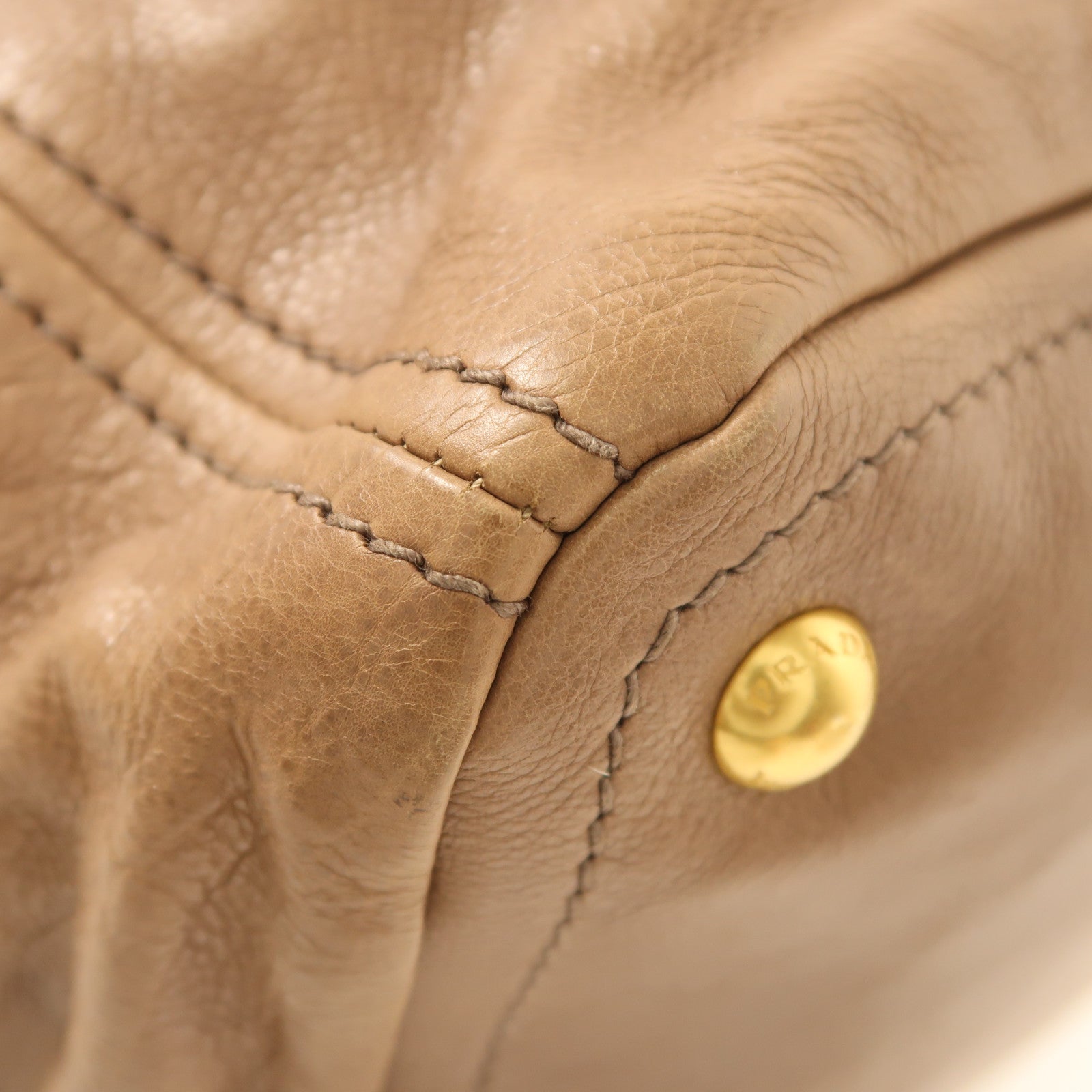 PRADA 牛皮皮革2 Way Shoulder Bag金扣手挽肩背兩用袋