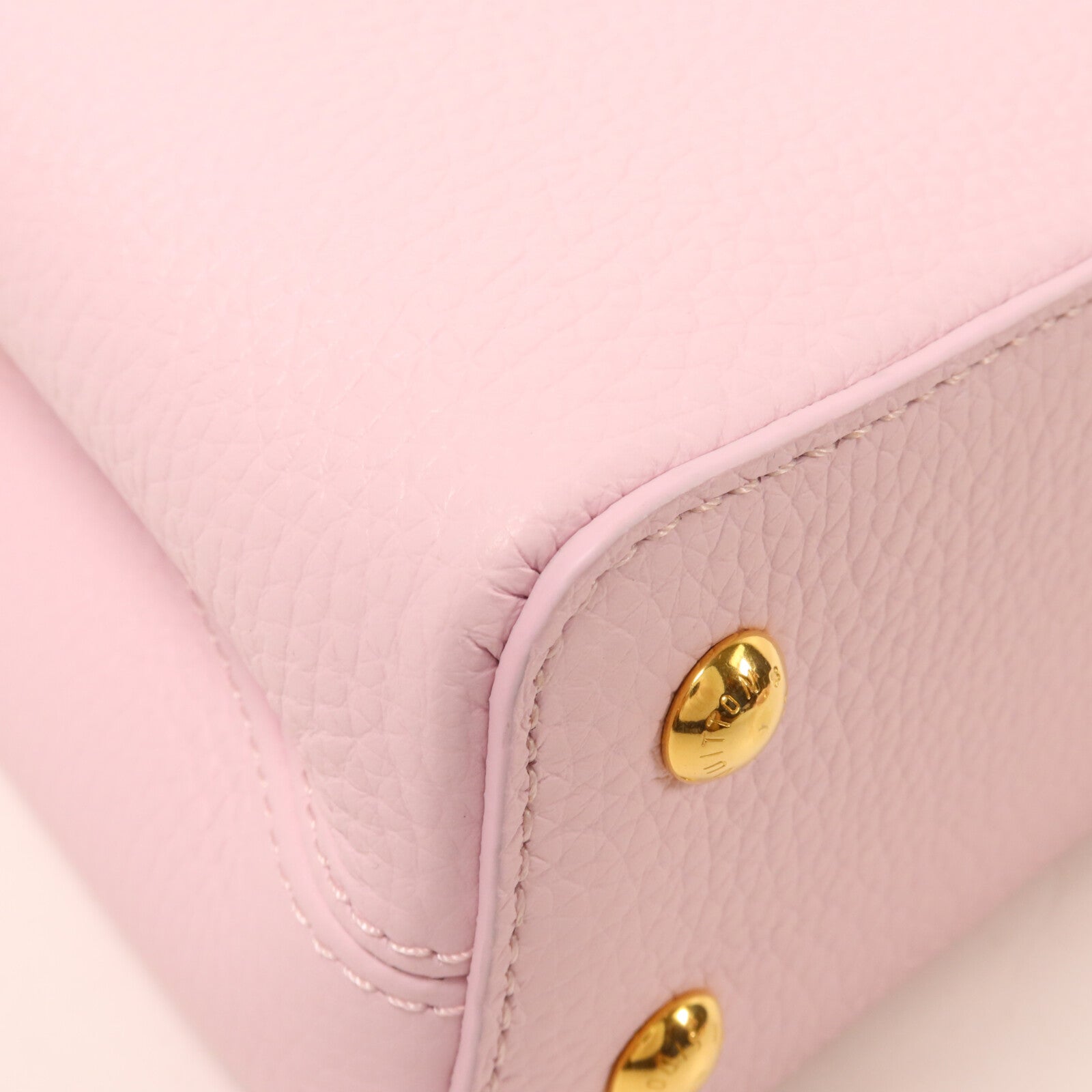 LOUIS VUITTON 牛皮皮革Capucines Mini鏈帶手挽肩背兩用袋