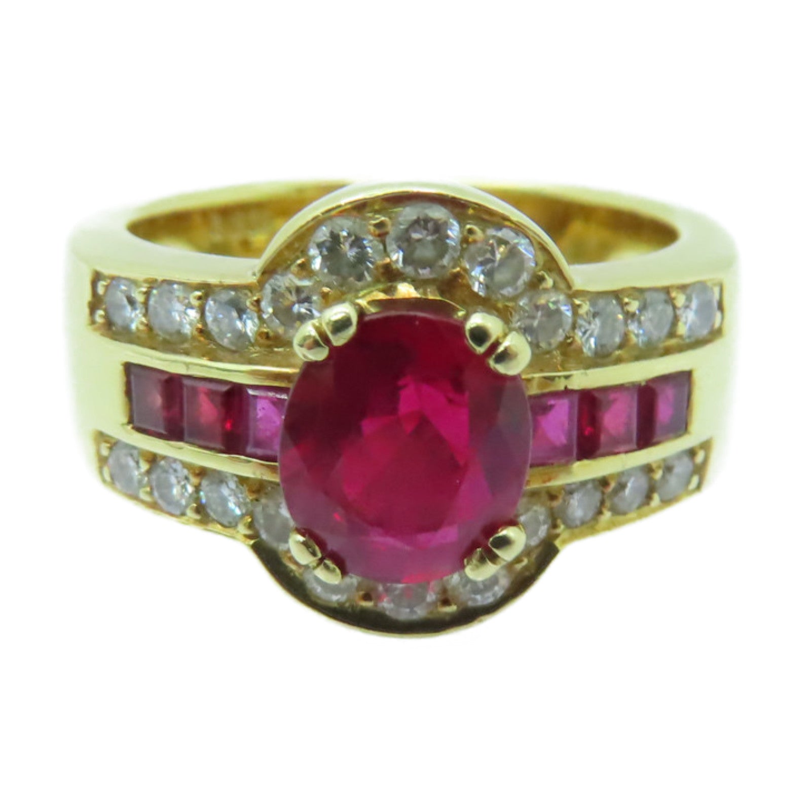 JEWELRY **【激減優惠】18K黃金Ruby Ring 1.508ct紅寶石戒指US#6.75
