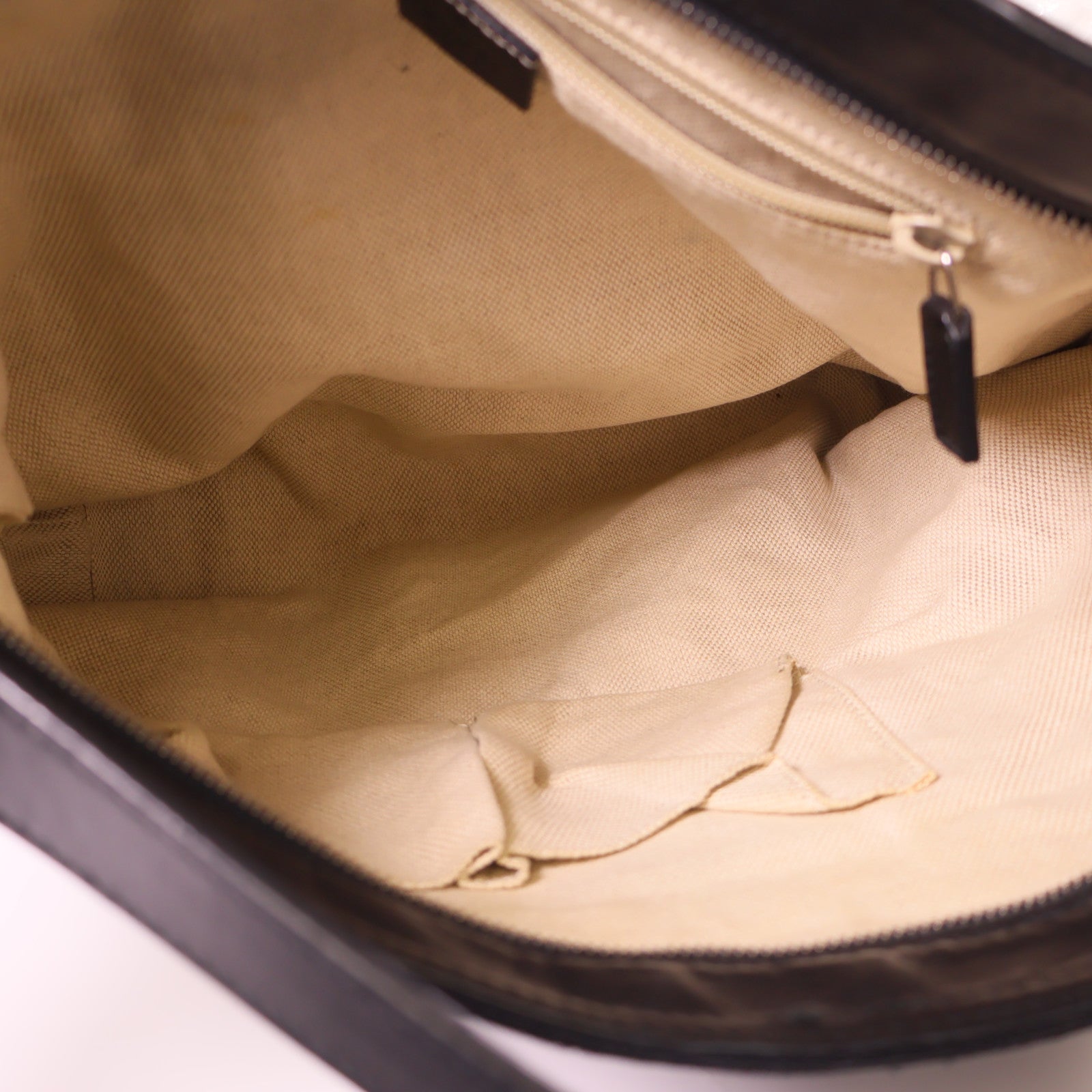 GUCCI 帆布Shoulder Bag銀扣肩背袋黑色
