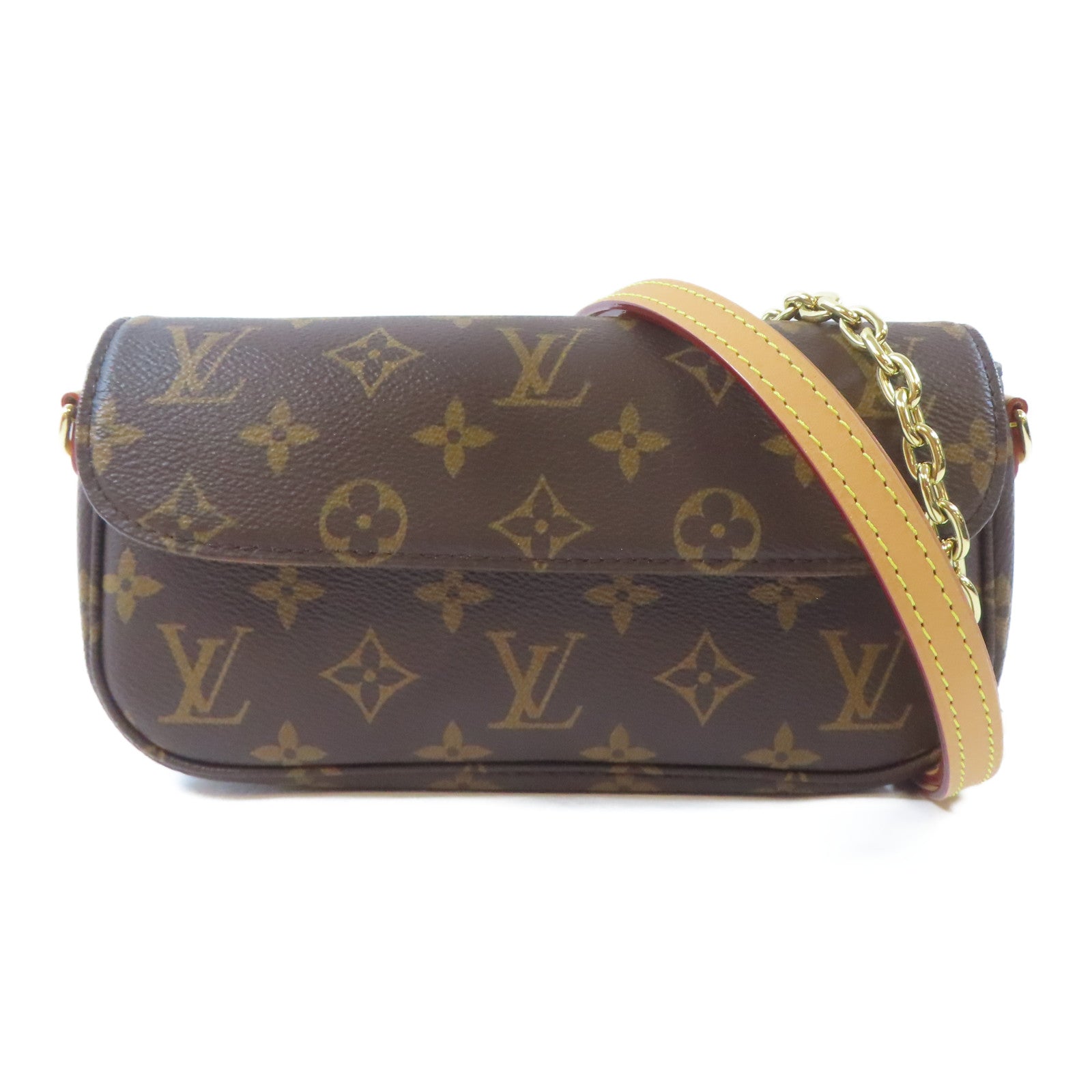 LOUIS VUITTON Monogram Wallet On Chain Ivy金扣肩背袋啡色