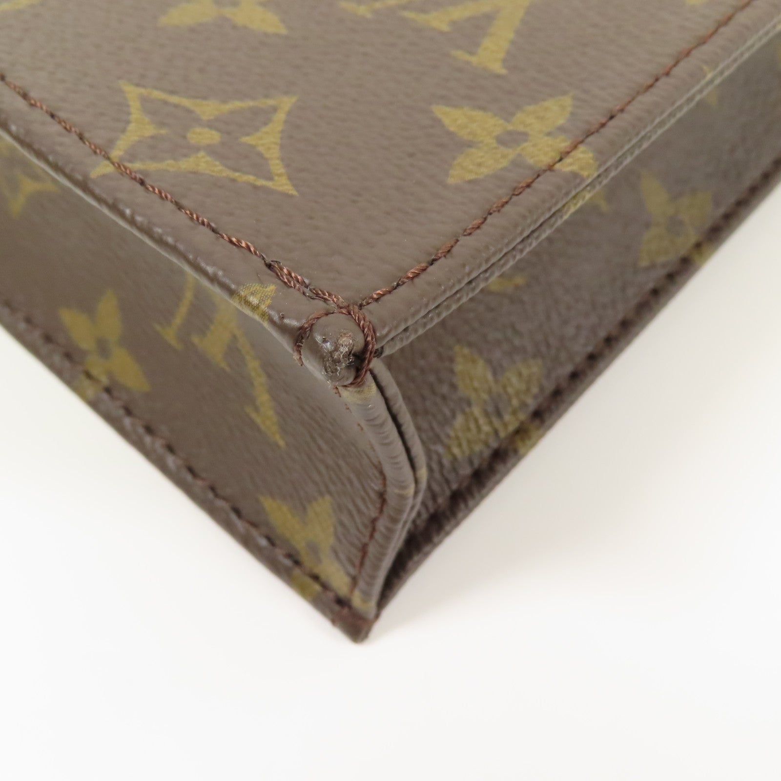 LOUIS VUITTON LV Petit Sac Plat 2 Way Shoulder Bag Handbag M69442 Monogram Brown