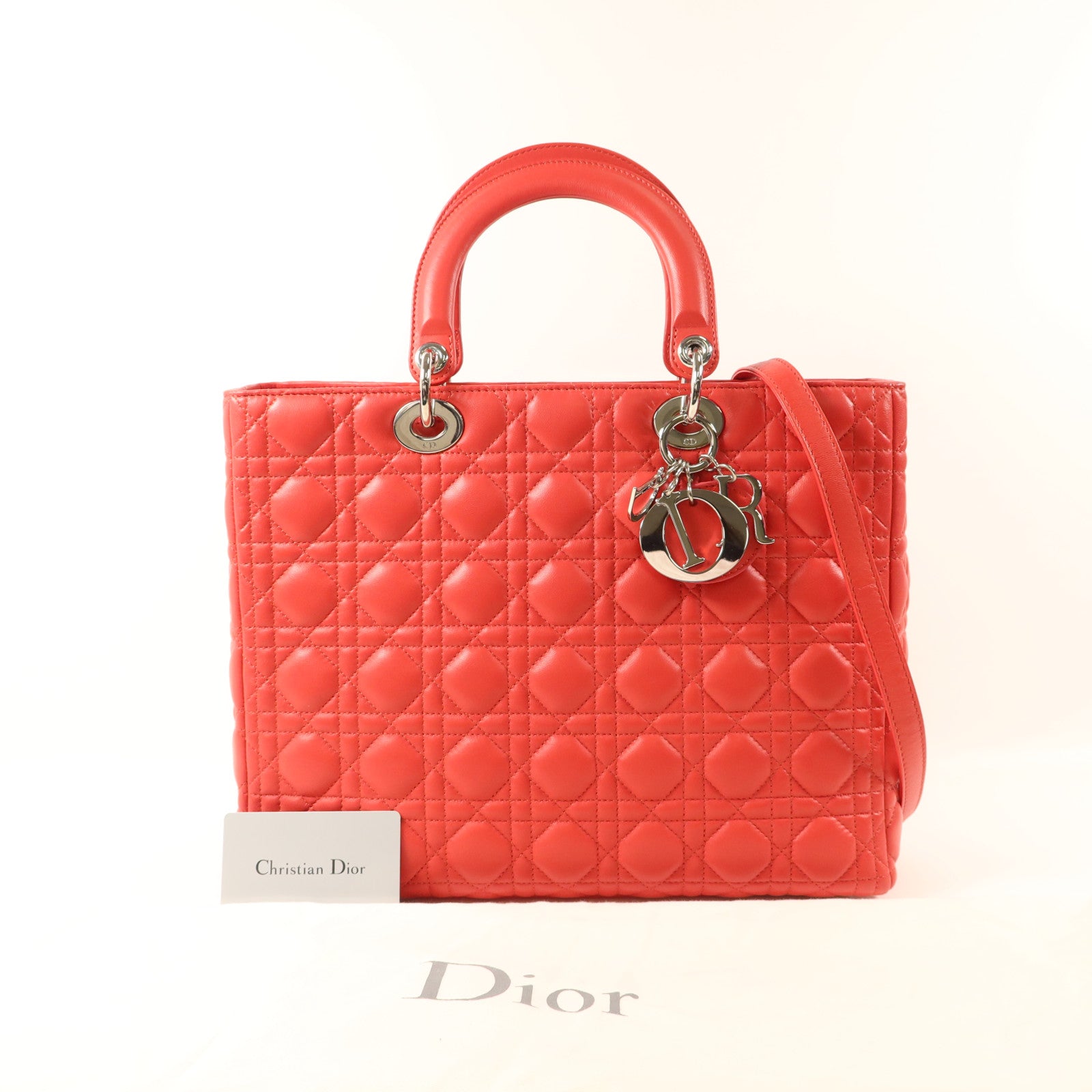 Dior 羊皮皮革Lady Dior手挽肩背兩用袋
