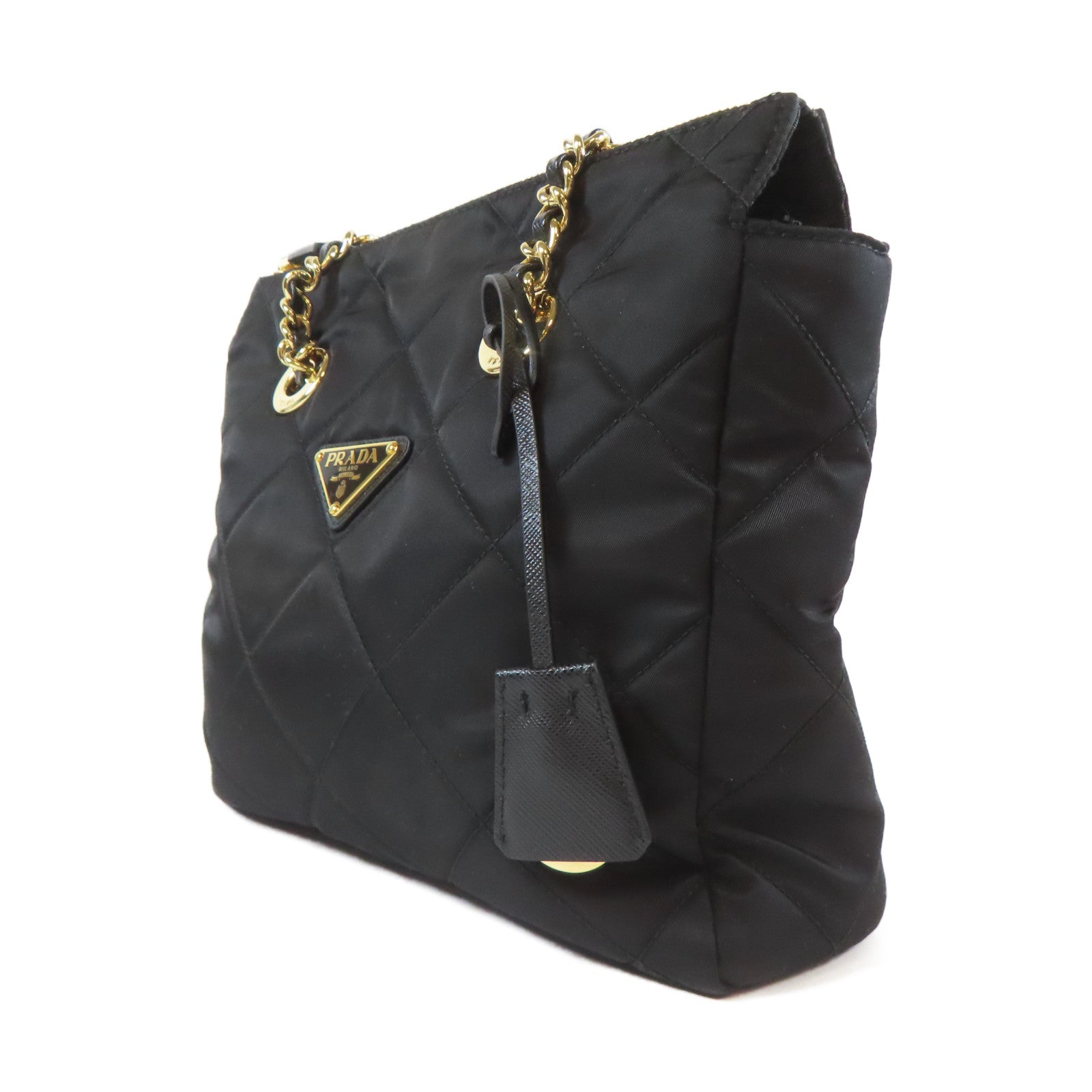 PRADA 【激減優惠】尼龍Re-Edition 1995 Chain Shoulder Bag金扣肩背袋黑色