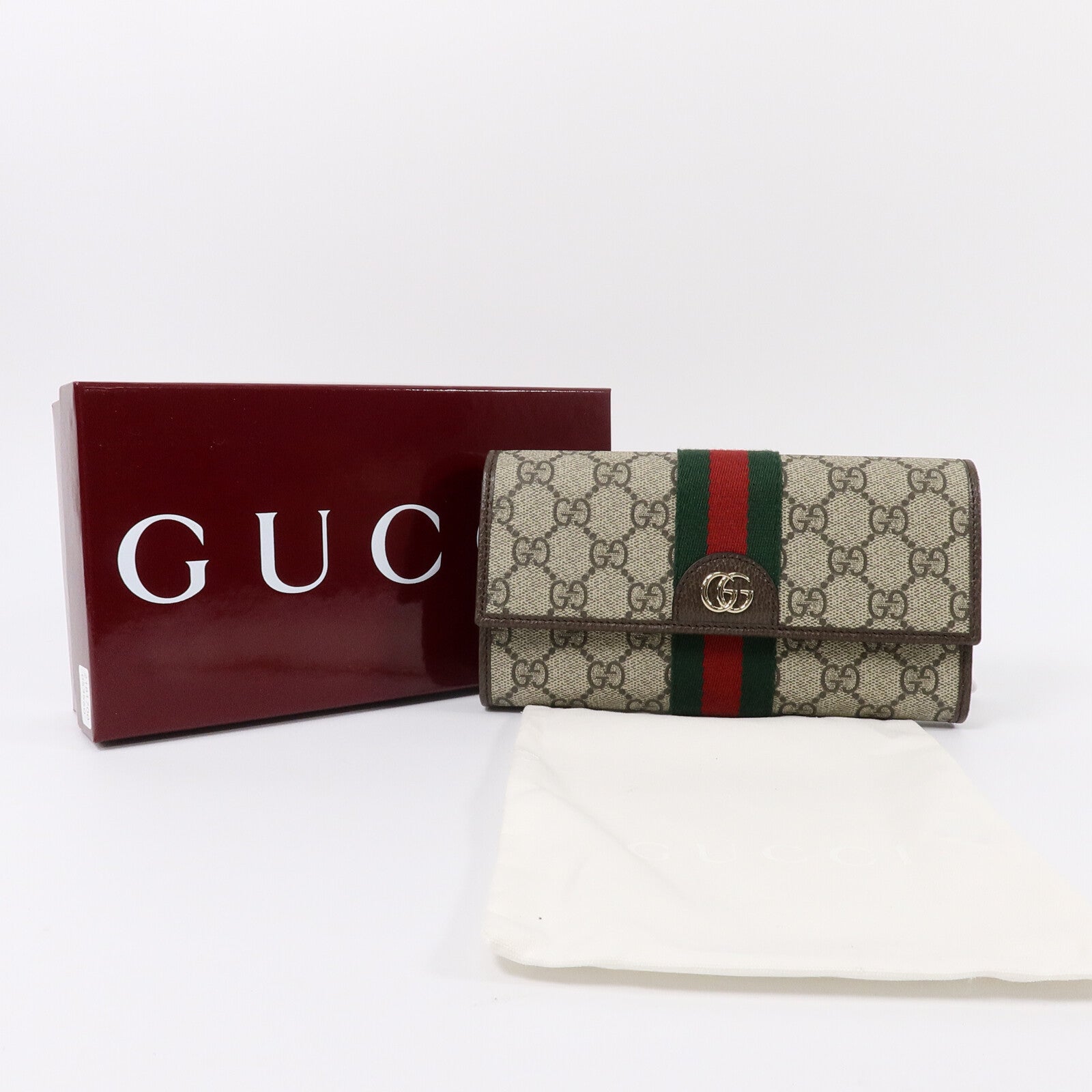 GUCCI 塗層帆布Ophidia GG Supreme Wallet長錢包