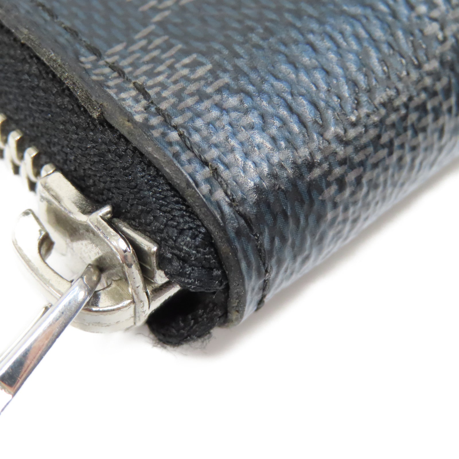 LOUIS VUITTON 【激減優惠】Damier Graphite Zippy Vertical Long Wallet銀扣拉鍊長錢包黑色