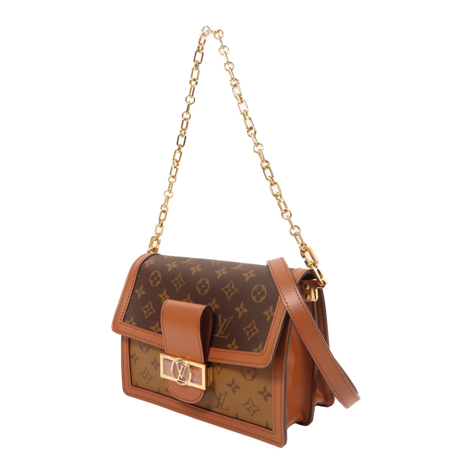 LOUIS VUITTON 【激減優惠】Monogram/Monogram Reverse Dauphine MM金扣手挽肩背兩用袋