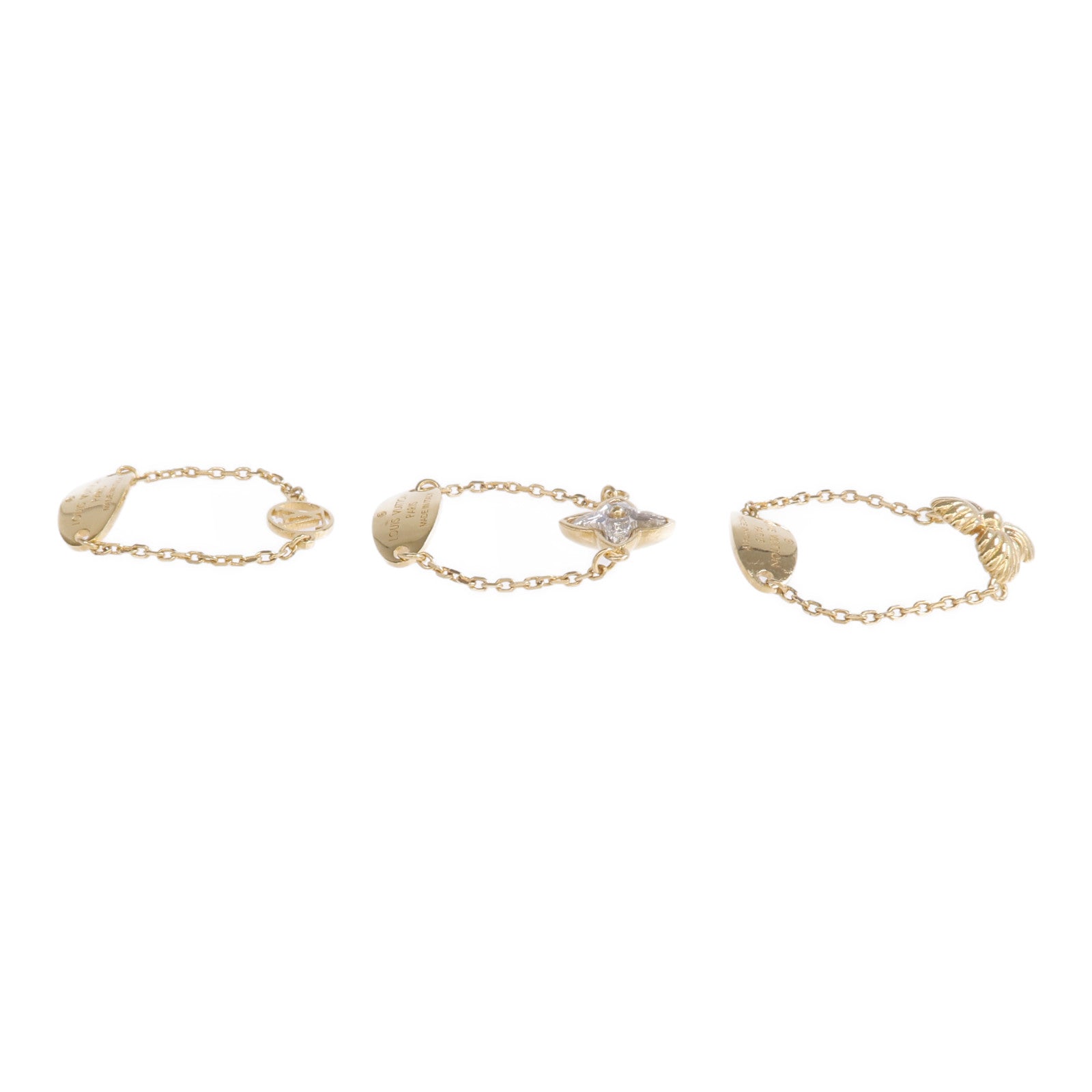 LOUIS VUITTON 金屬Burg Blooming Strass Ring Set戒指US#6.75/7.25/10
