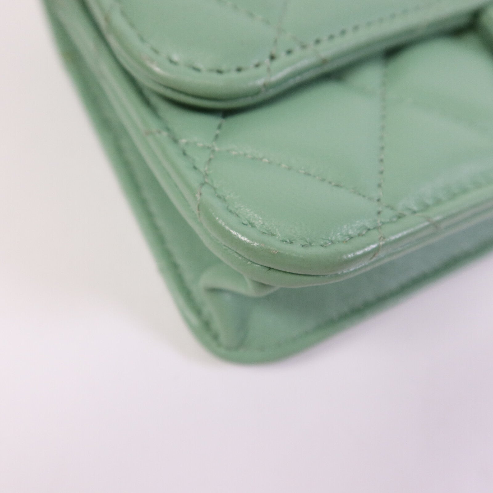 CHANEL 羊皮皮革WOC Wallet On Chain With Handle金扣鏈帶手挽肩背兩用袋