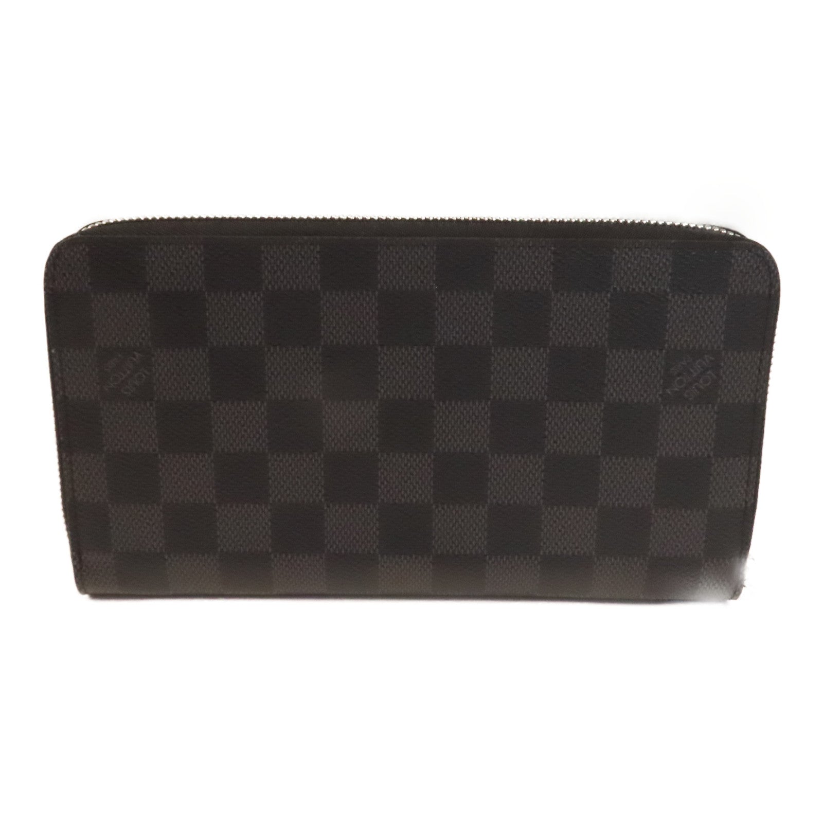LOUIS VUITTON Damier Graphite Zippy Organizer銀扣長錢包黑色