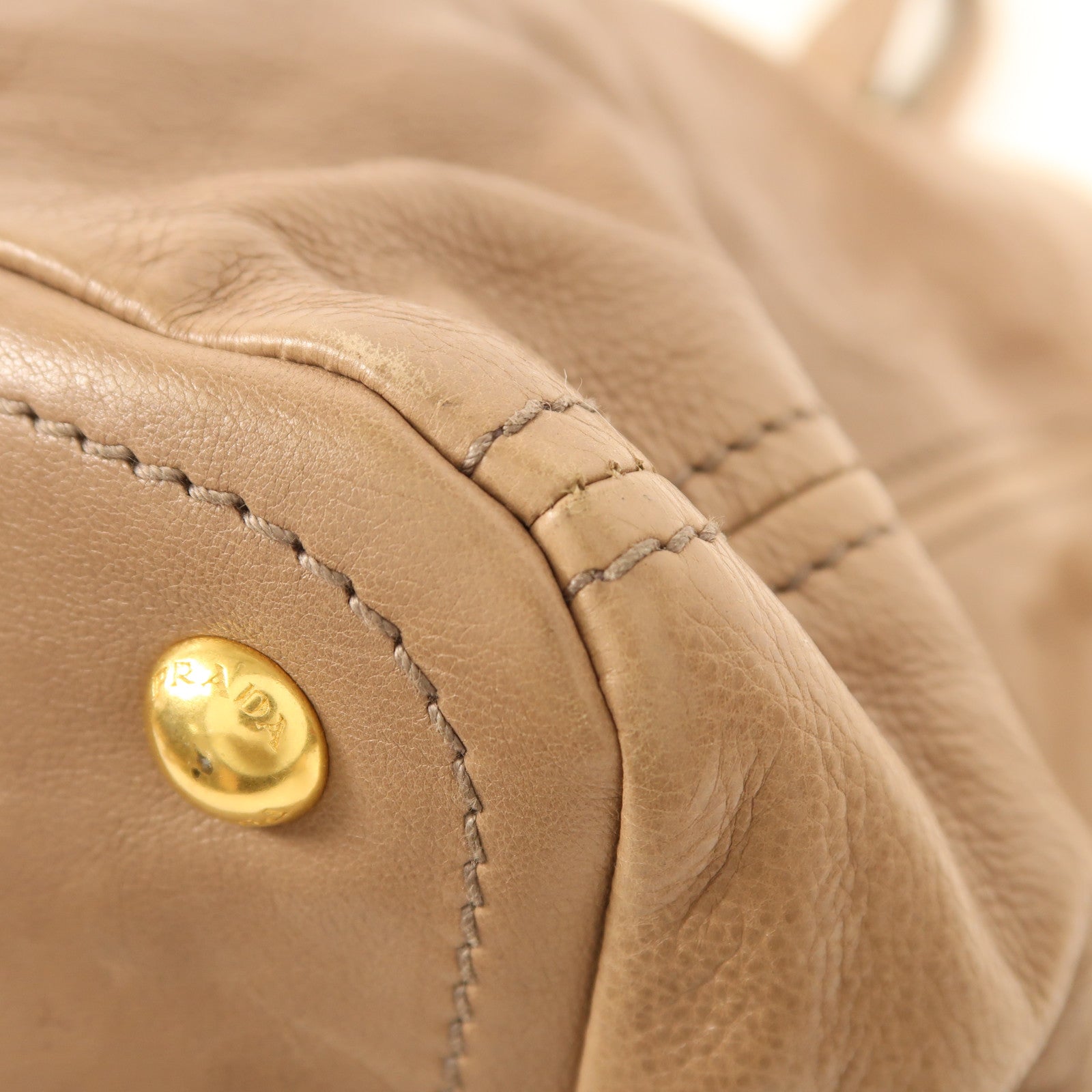PRADA 牛皮皮革2 Way Shoulder Bag金扣手挽肩背兩用袋