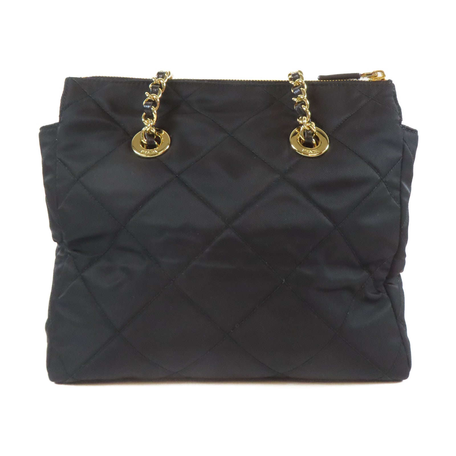 PRADA 【激減優惠】尼龍Re-Edition 1995 Chain Shoulder Bag金扣肩背袋黑色