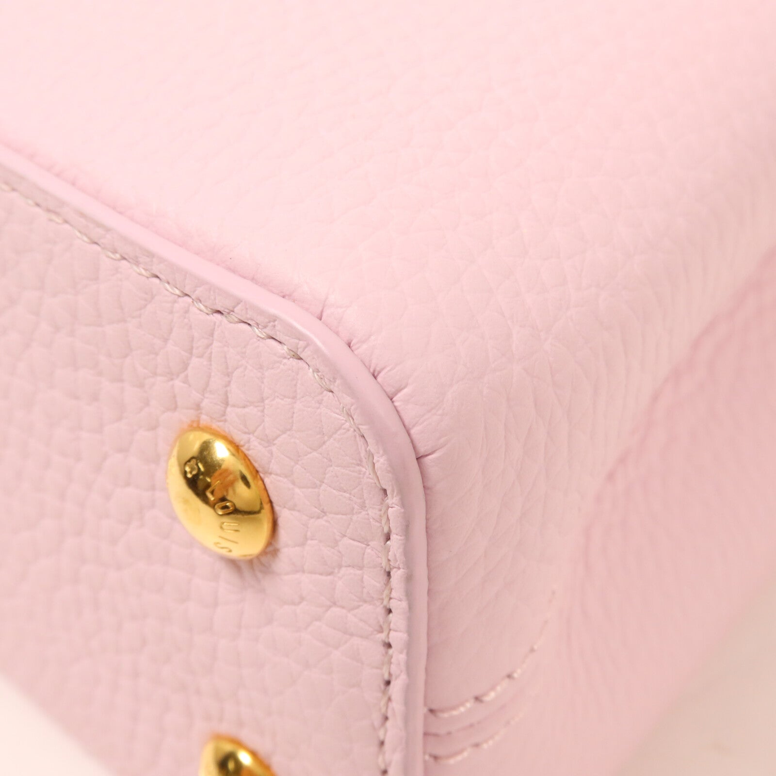 LOUIS VUITTON 牛皮皮革Capucines Mini鏈帶手挽肩背兩用袋