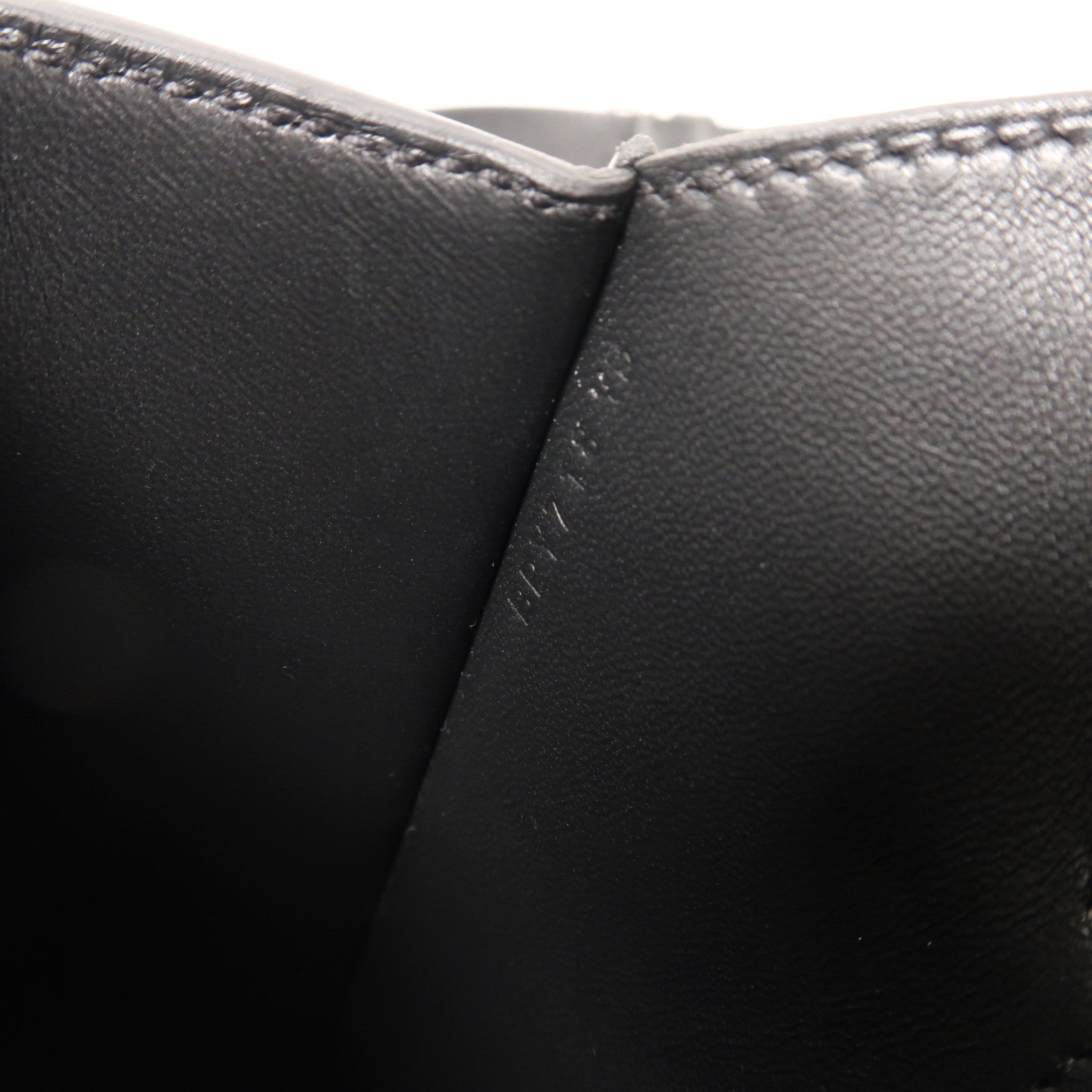 HERMES Epsom皮革Mini Della Cavalleria Bag銀扣肩背袋黑色
