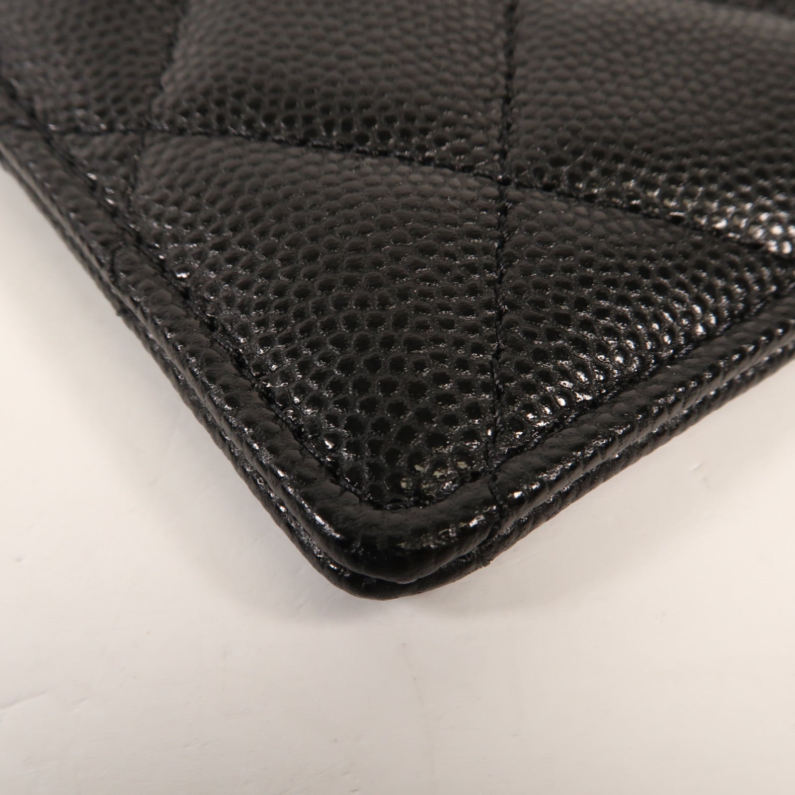 CHANEL 牛皮皮革Card Holder銀扣卡片套