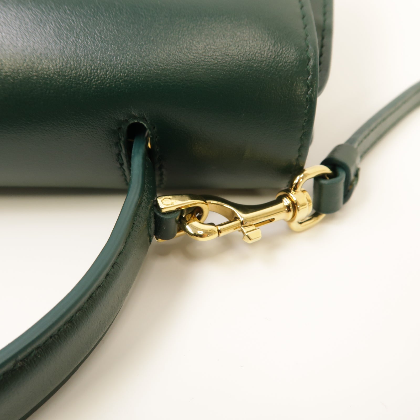 Salvatore Ferragamo 牛皮皮革2way Shoulder Bag金扣手挽肩背兩用袋綠色