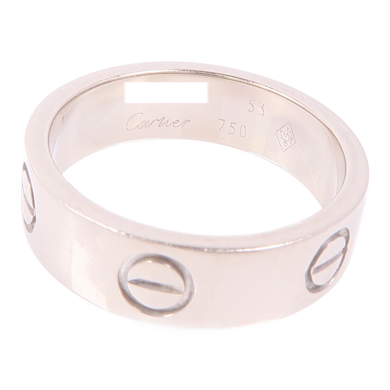 CARTIER 18K白金Love Ring戒指Cartier#53/US#6.25