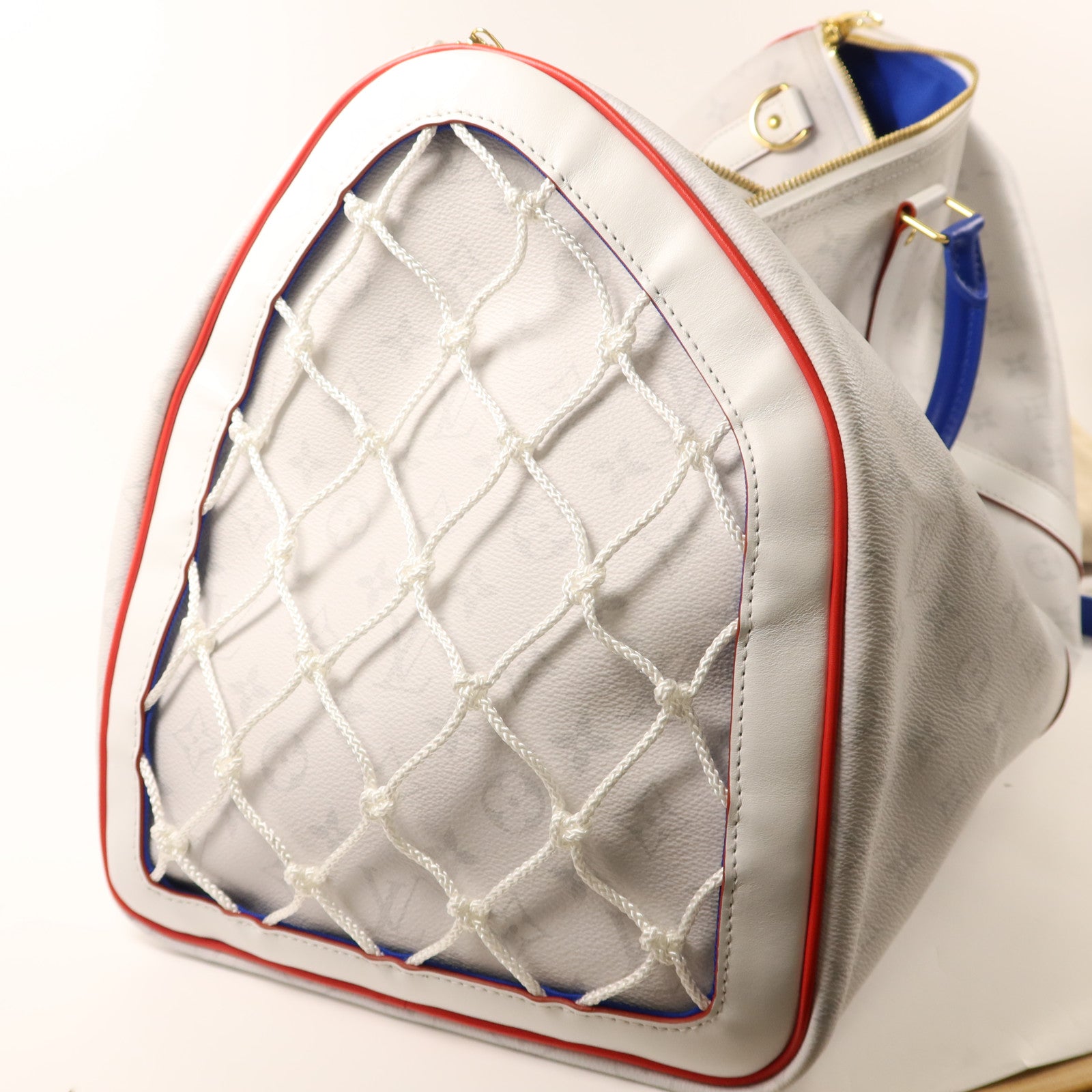 LOUIS VUITTON Monogram Antarctica LV X NBA Keepall Bandouliere55金扣手挽肩背兩用袋