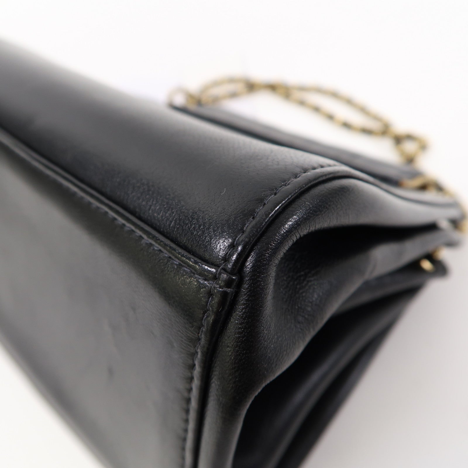 CHANEL 【激減優惠】羊皮皮革Vanity Chain Bag金扣手挽肩背兩用袋黑色